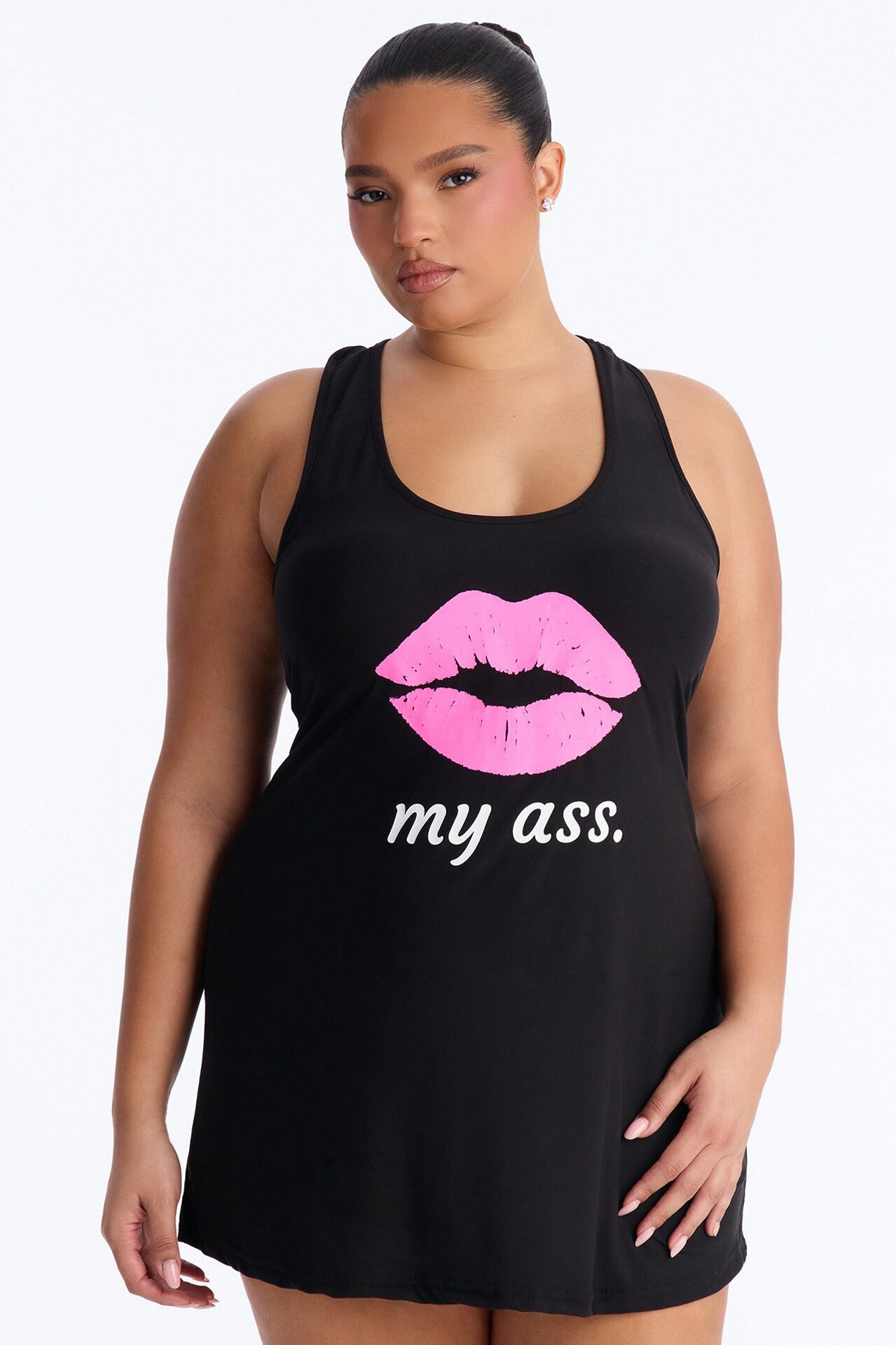 Kiss It PJ Sleep Dress - Black/combo