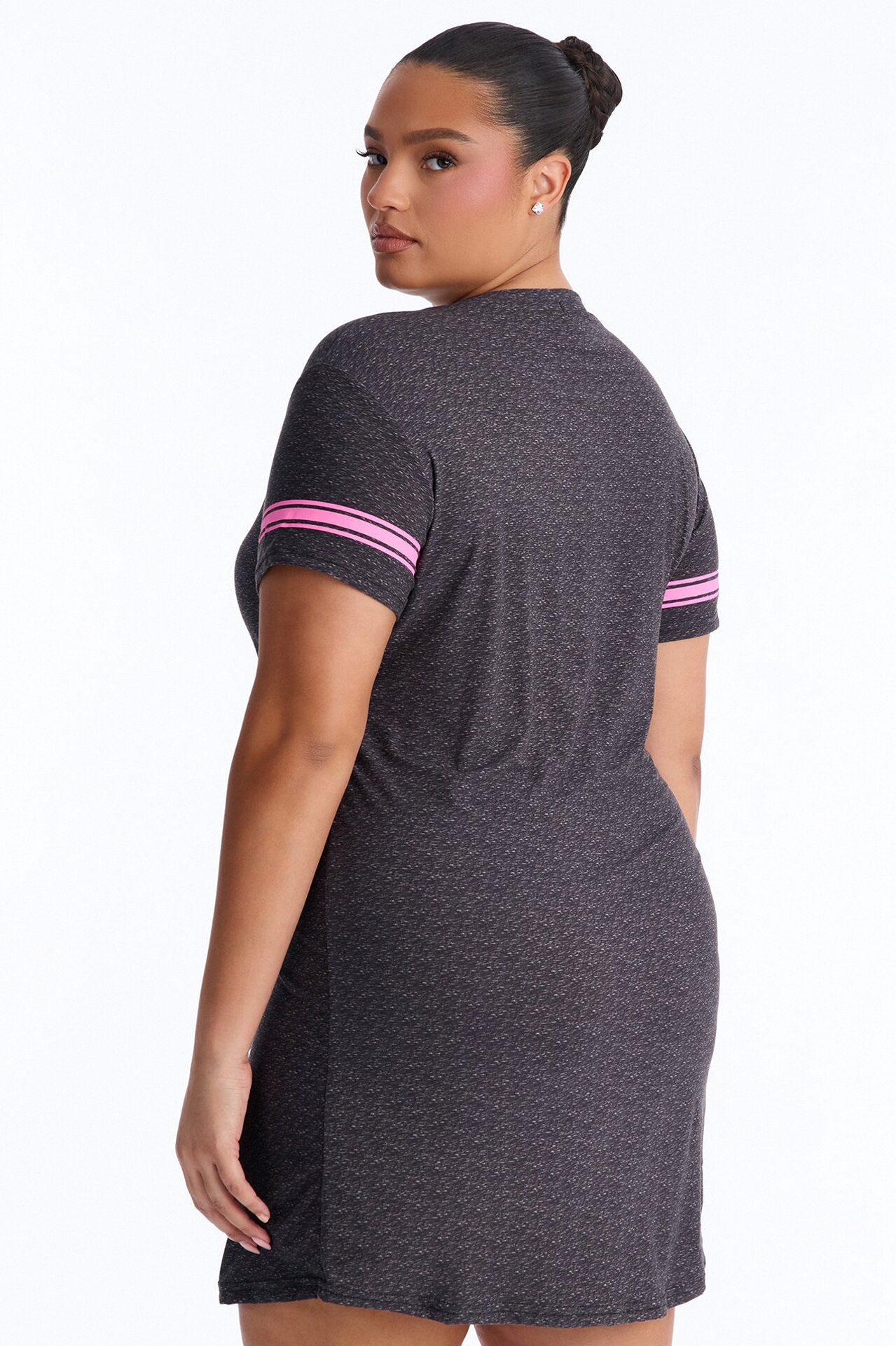 Wake Pray Slay Short Sleeve PJ Sleep Shirt - Charcoal