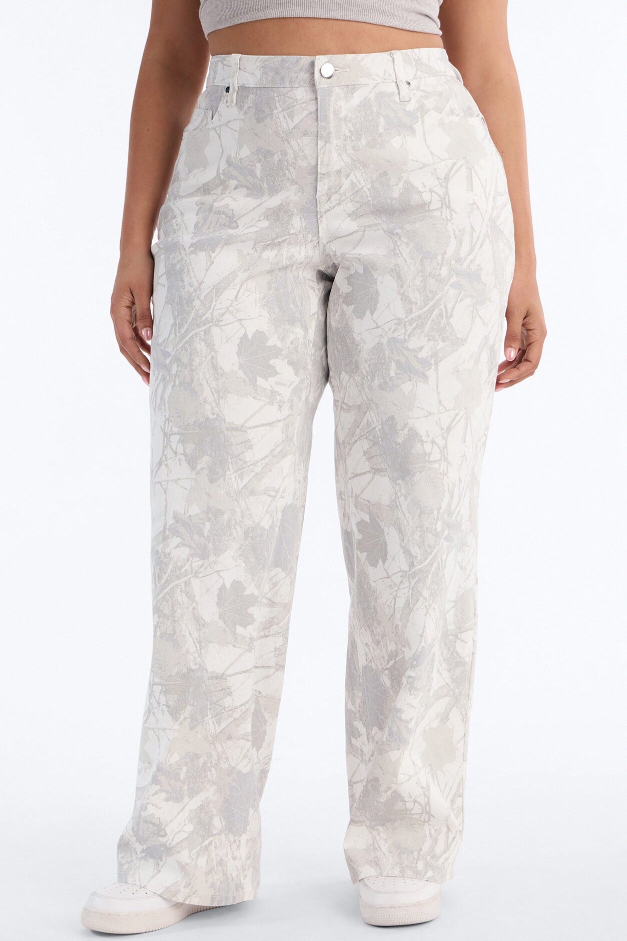 Raffi Mid Rise Camouflage Pant 33″ - Ivory/combo