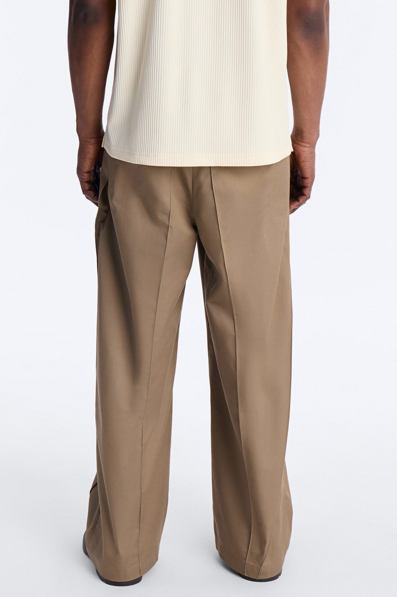 Wide Leg Doheny Abstract Blade Trouser - Tan