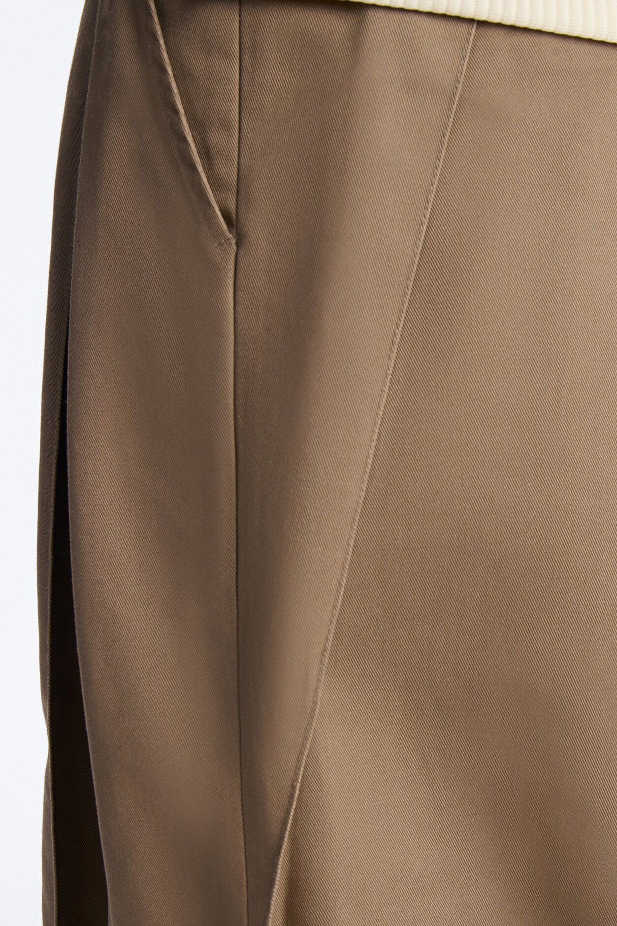 Wide Leg Doheny Abstract Blade Trouser - Tan