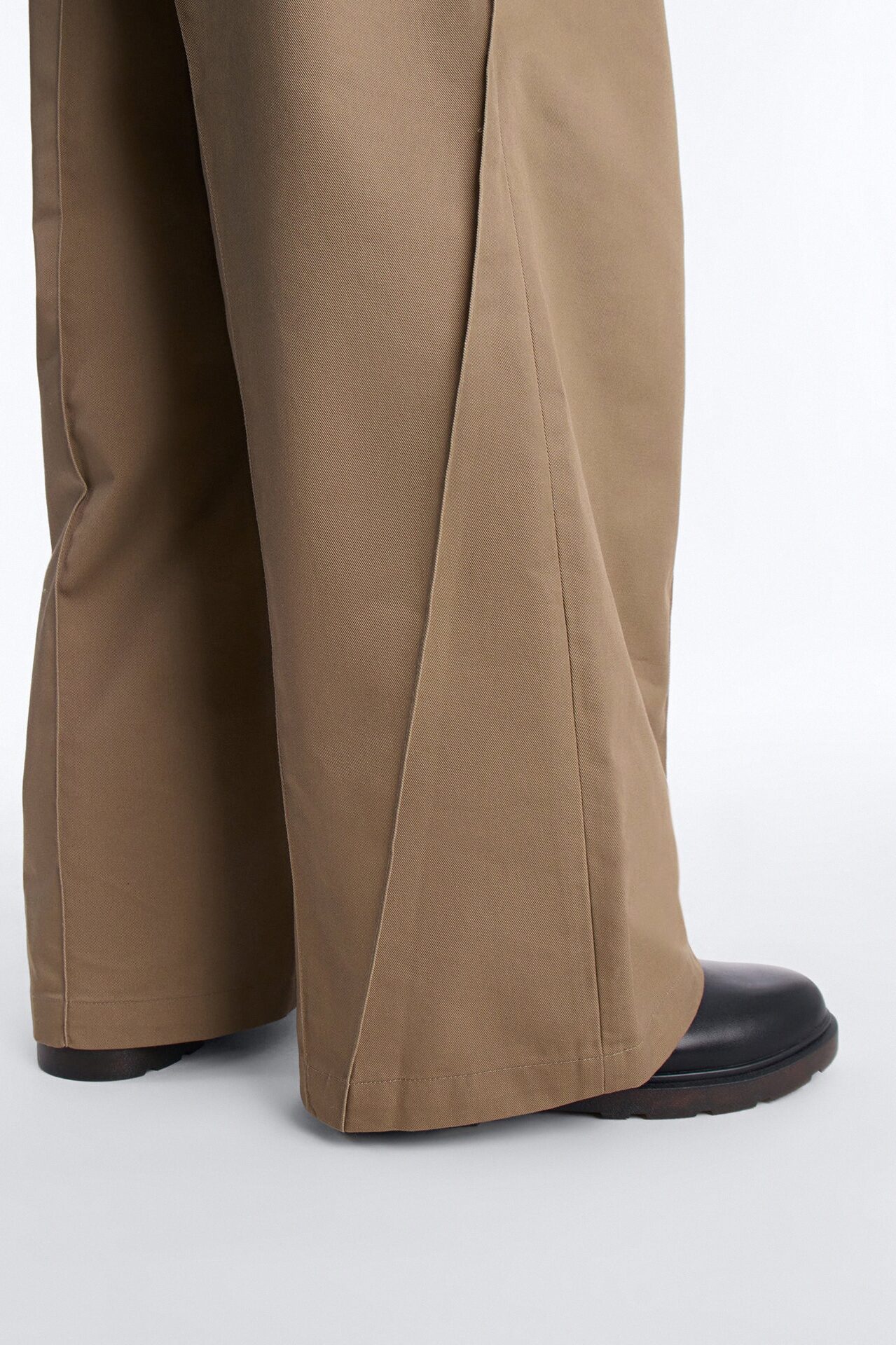 Wide Leg Doheny Abstract Blade Trouser - Tan
