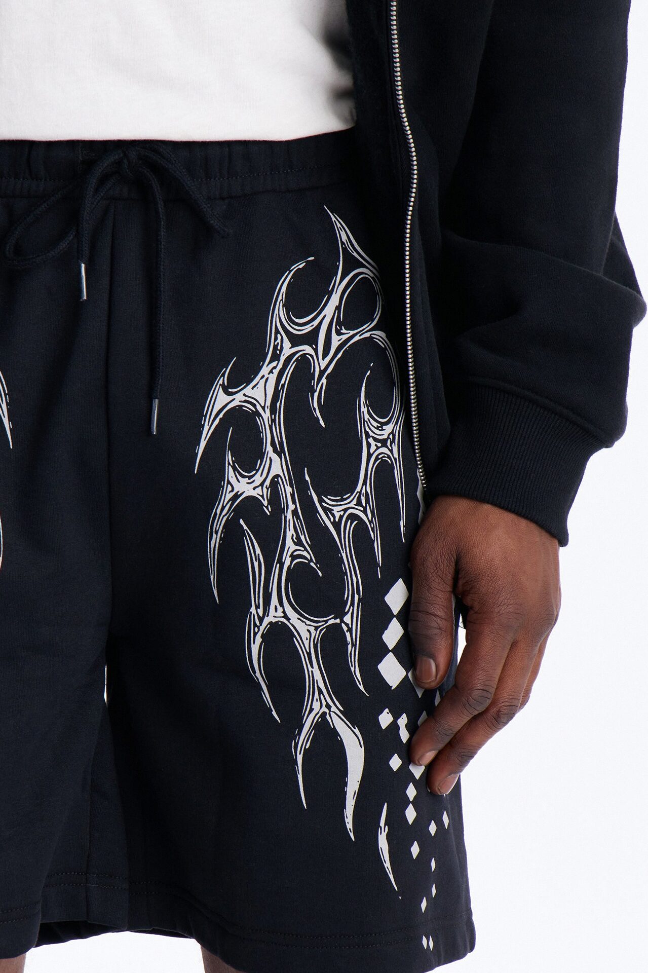 Digital Tribal Sweatshorts - Black