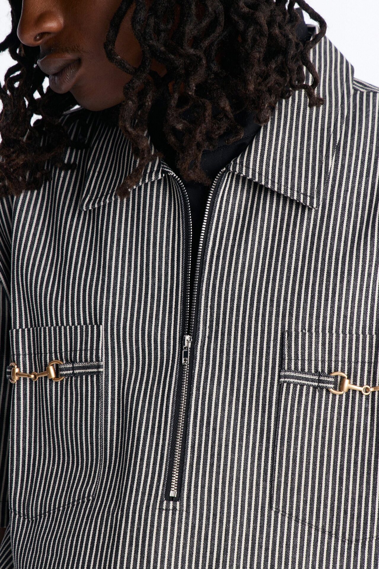 Boxy Tokyo Drift Zip Up - Black