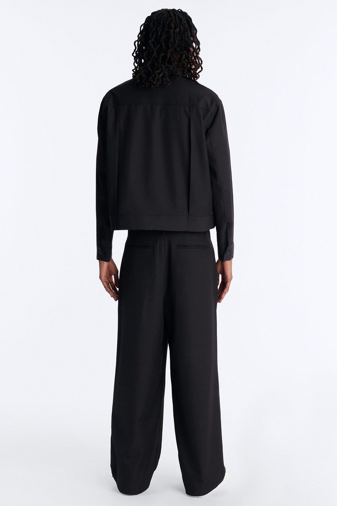 Relaxed Vertical Sync Zip Jacket - Black