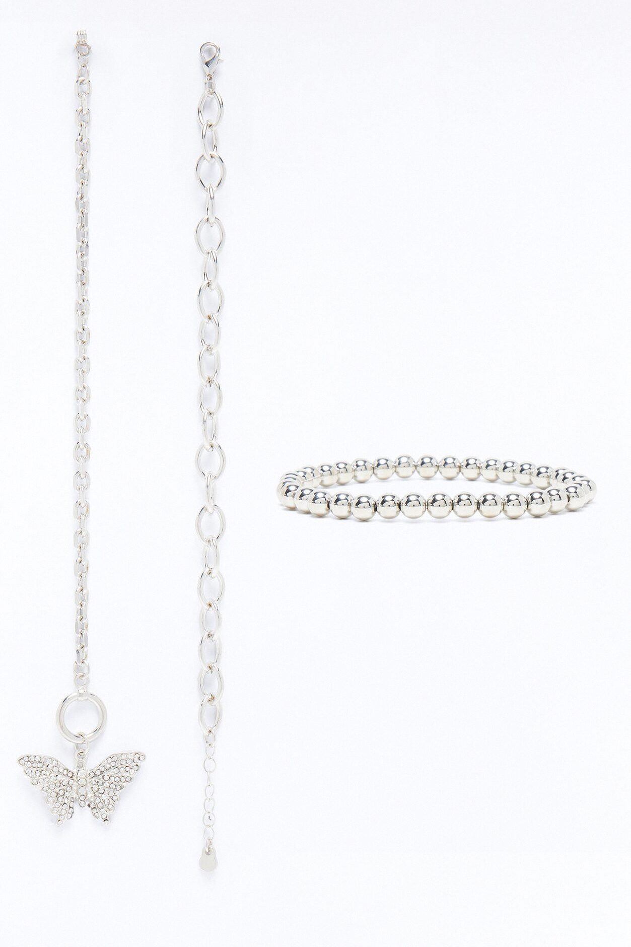 Flyest In Town 3 Piece Bracelet Set - Silver