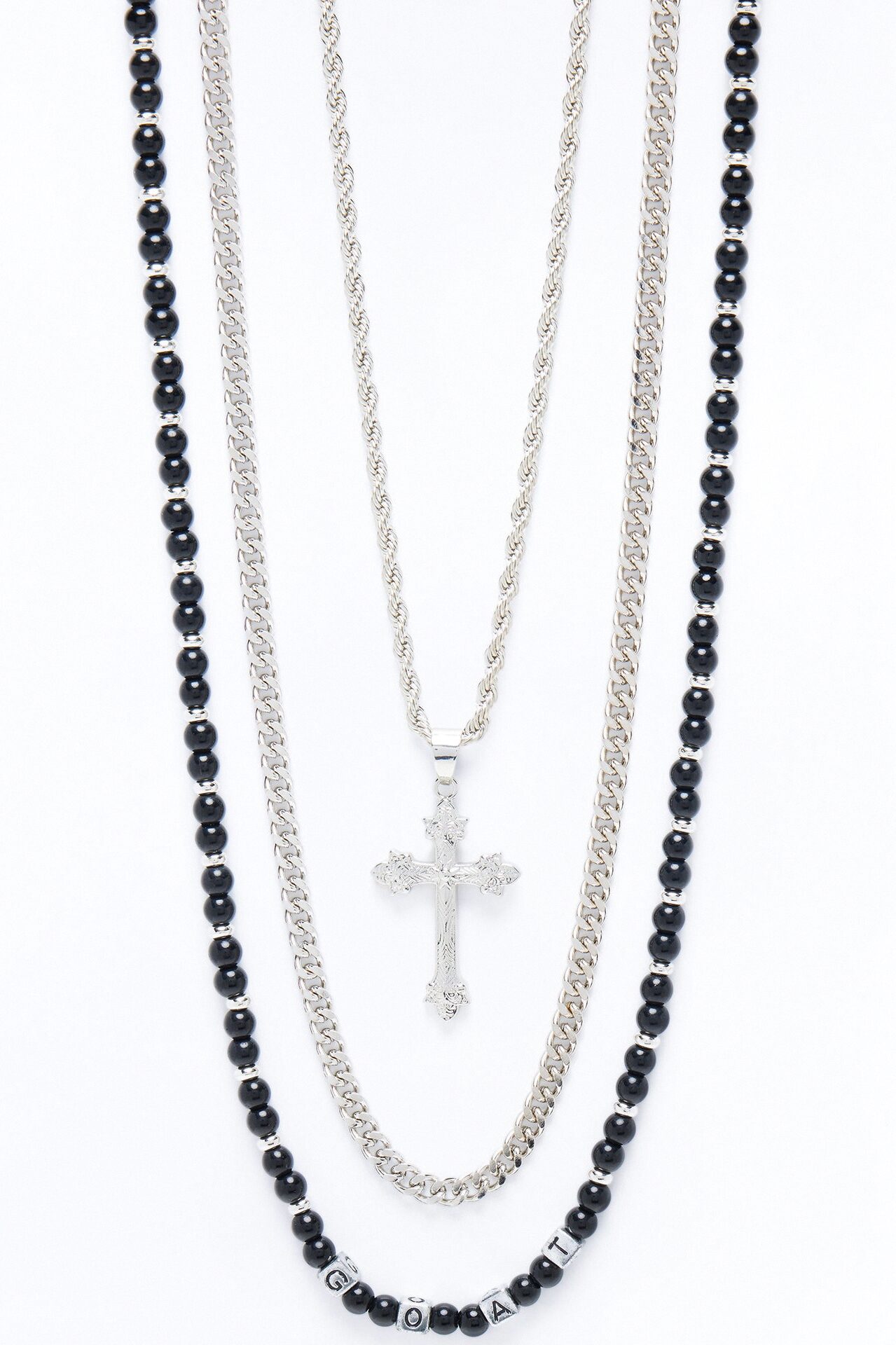 Glory and Goat Necklace Set - Silver