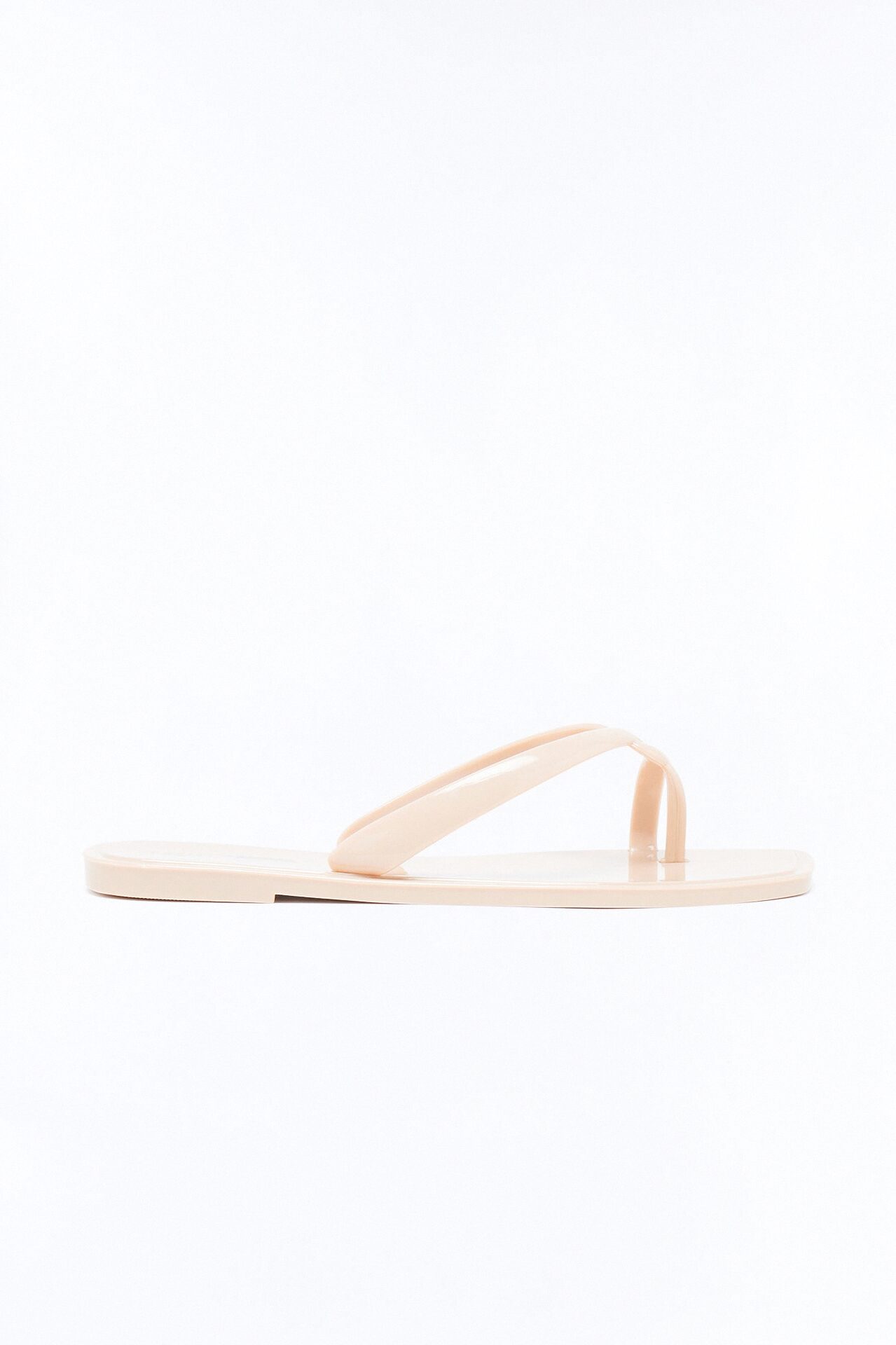 Joane Toe Ring Jelly Flip Flops - Nude