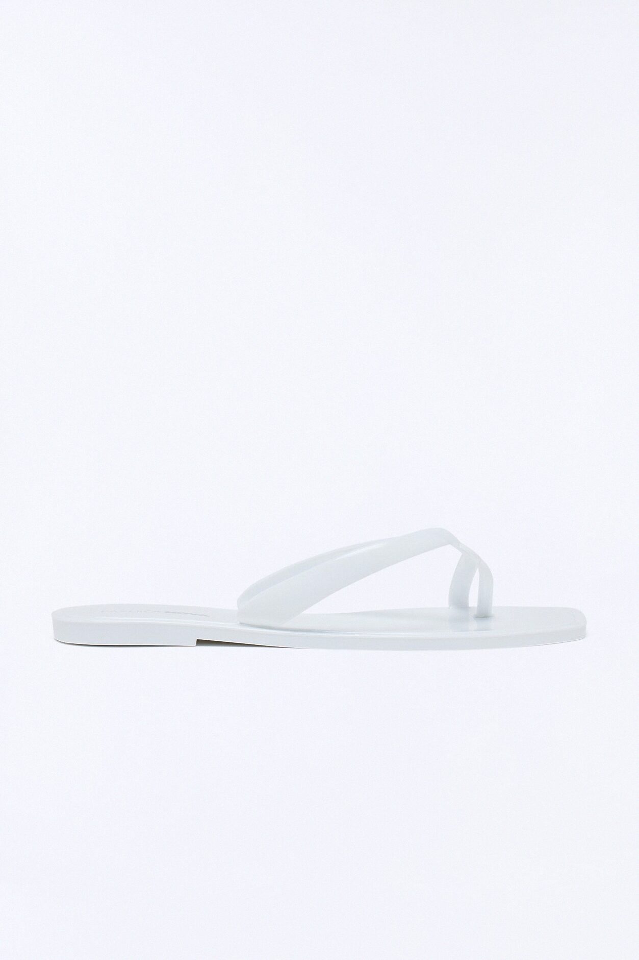 Joane Toe Ring Jelly Flip Flops - White