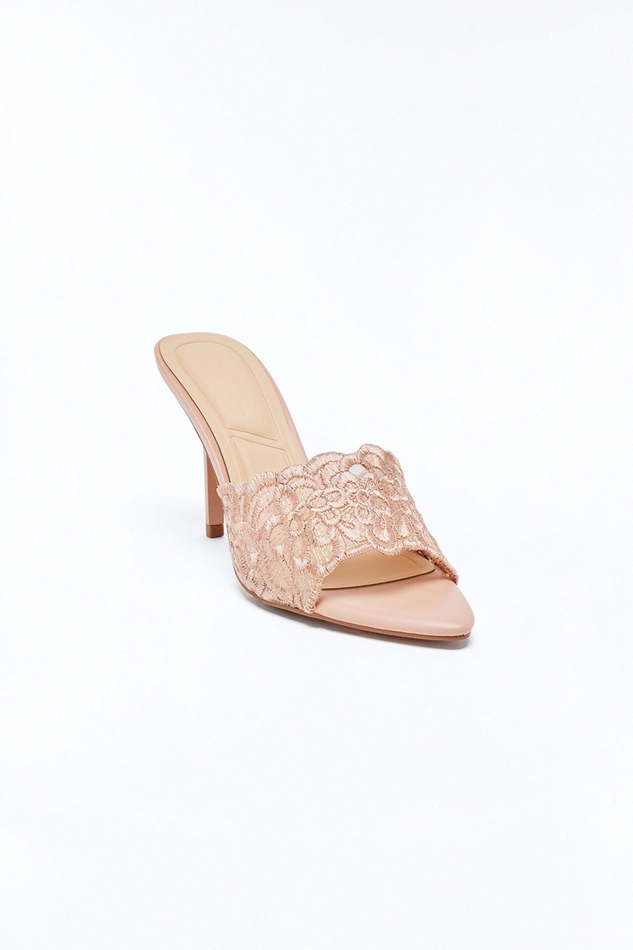 Frey Lace Stiletto Heels - Nude
