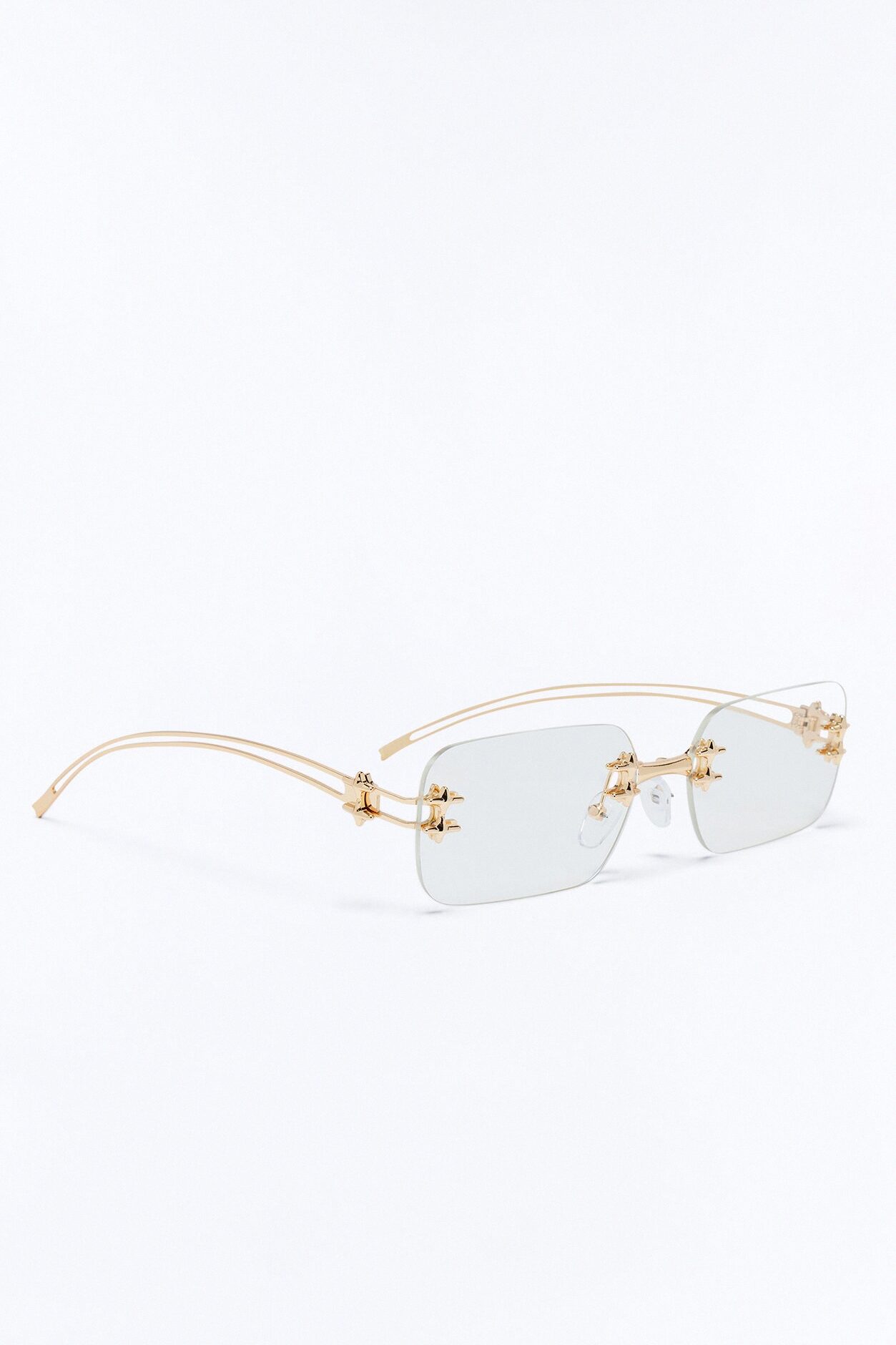Starlight Rays Sunglasses - Gold/Clear