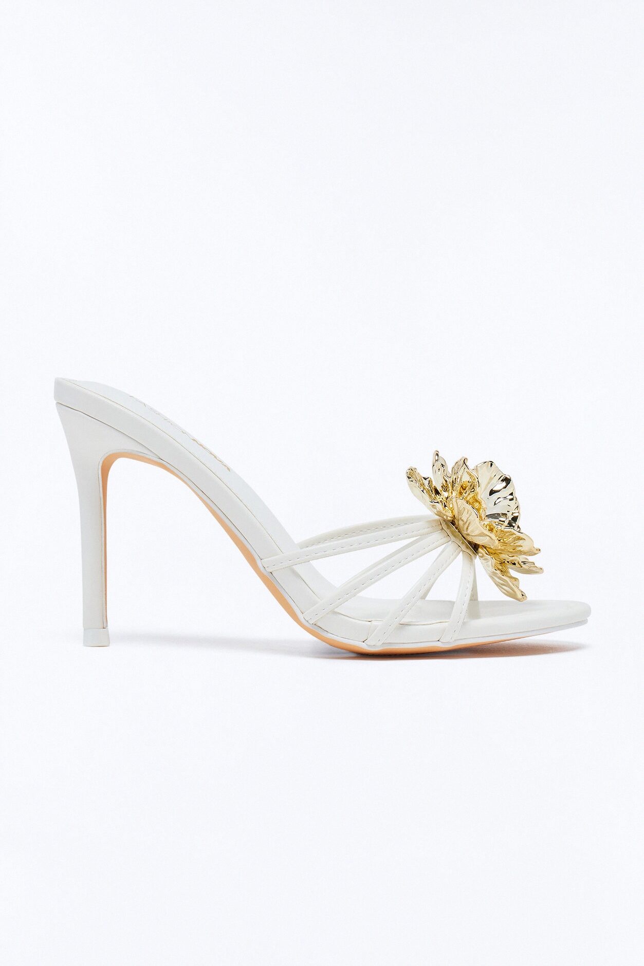 Iana Flower Stiletto Heels - White