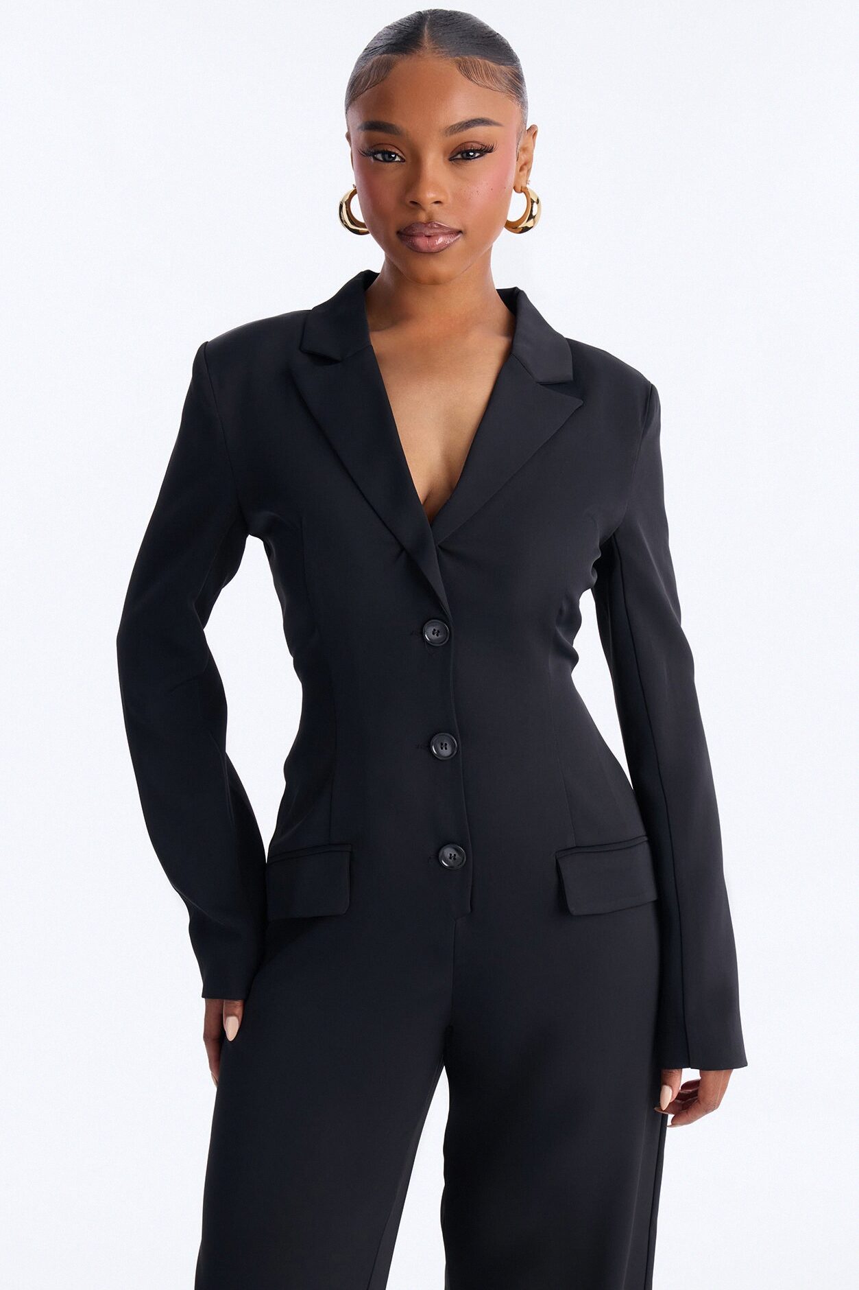 Office Hours Wide Leg Jumpsuit - Black