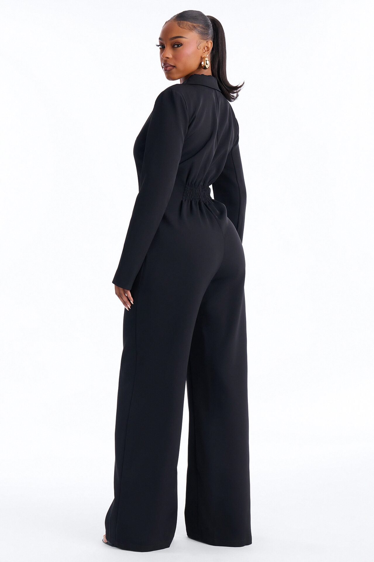 Office Hours Wide Leg Jumpsuit - Black