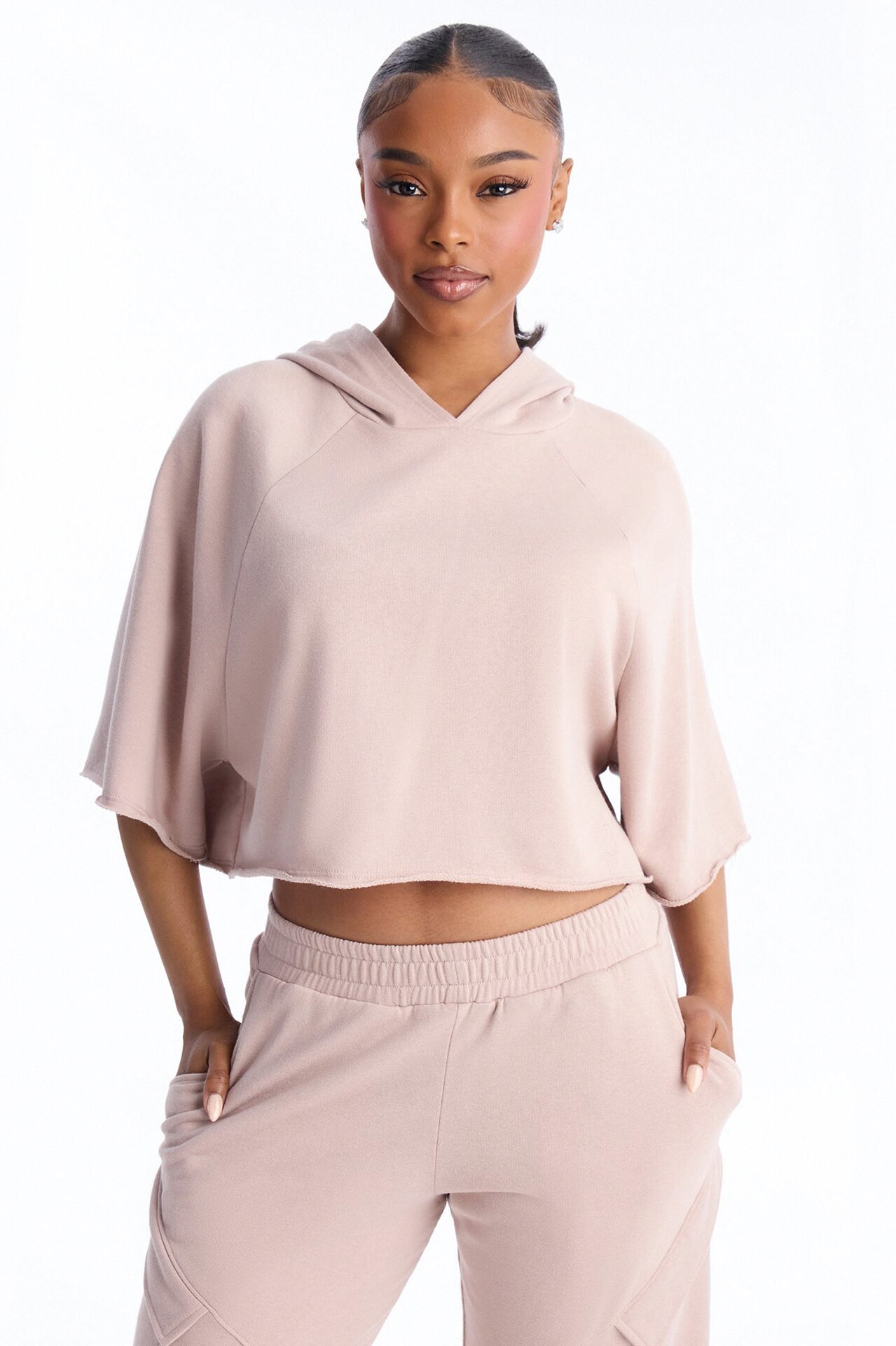 Easy Days French Terry Lounge Top - Taupe
