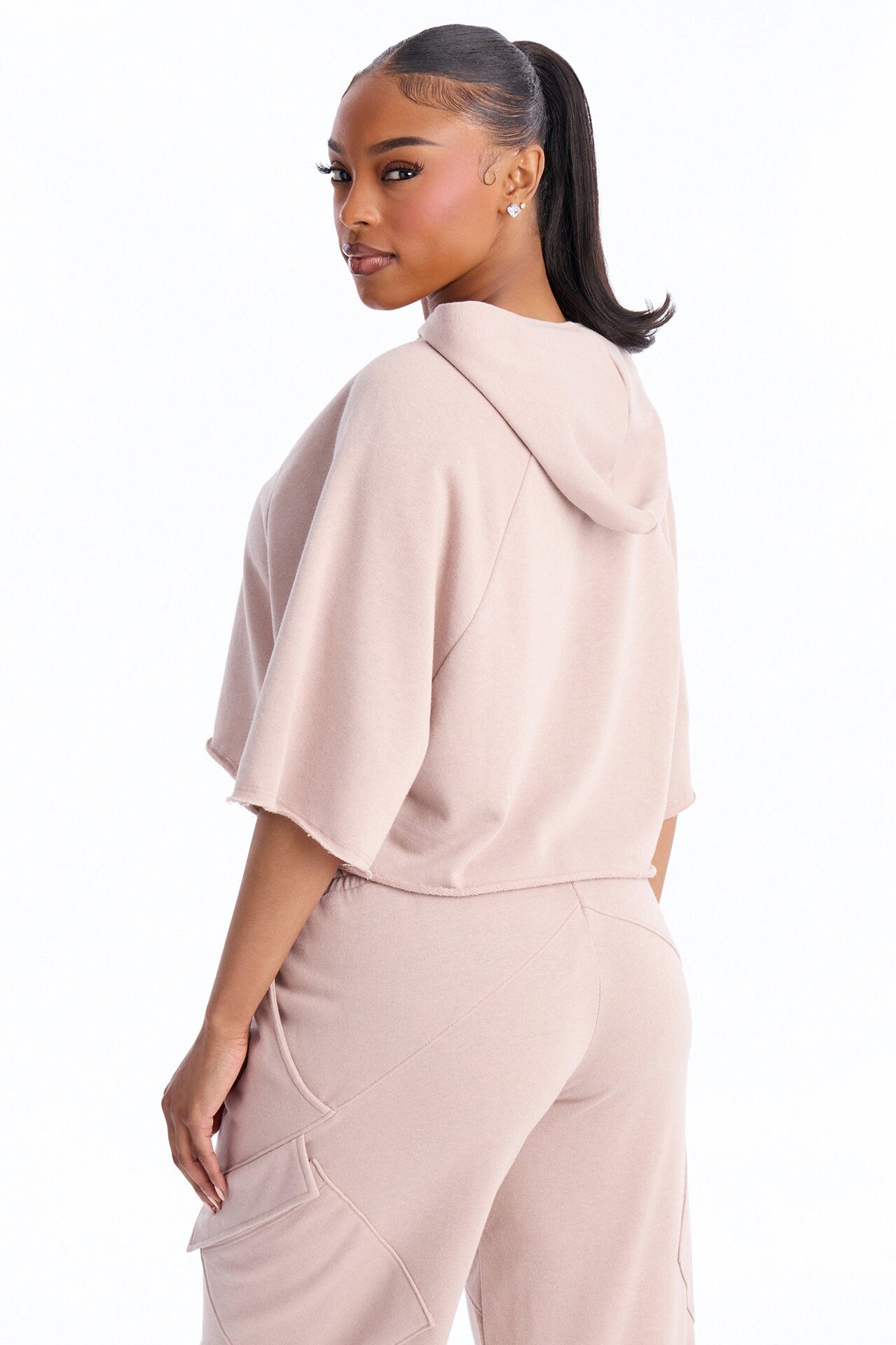 Easy Days French Terry Lounge Top - Taupe