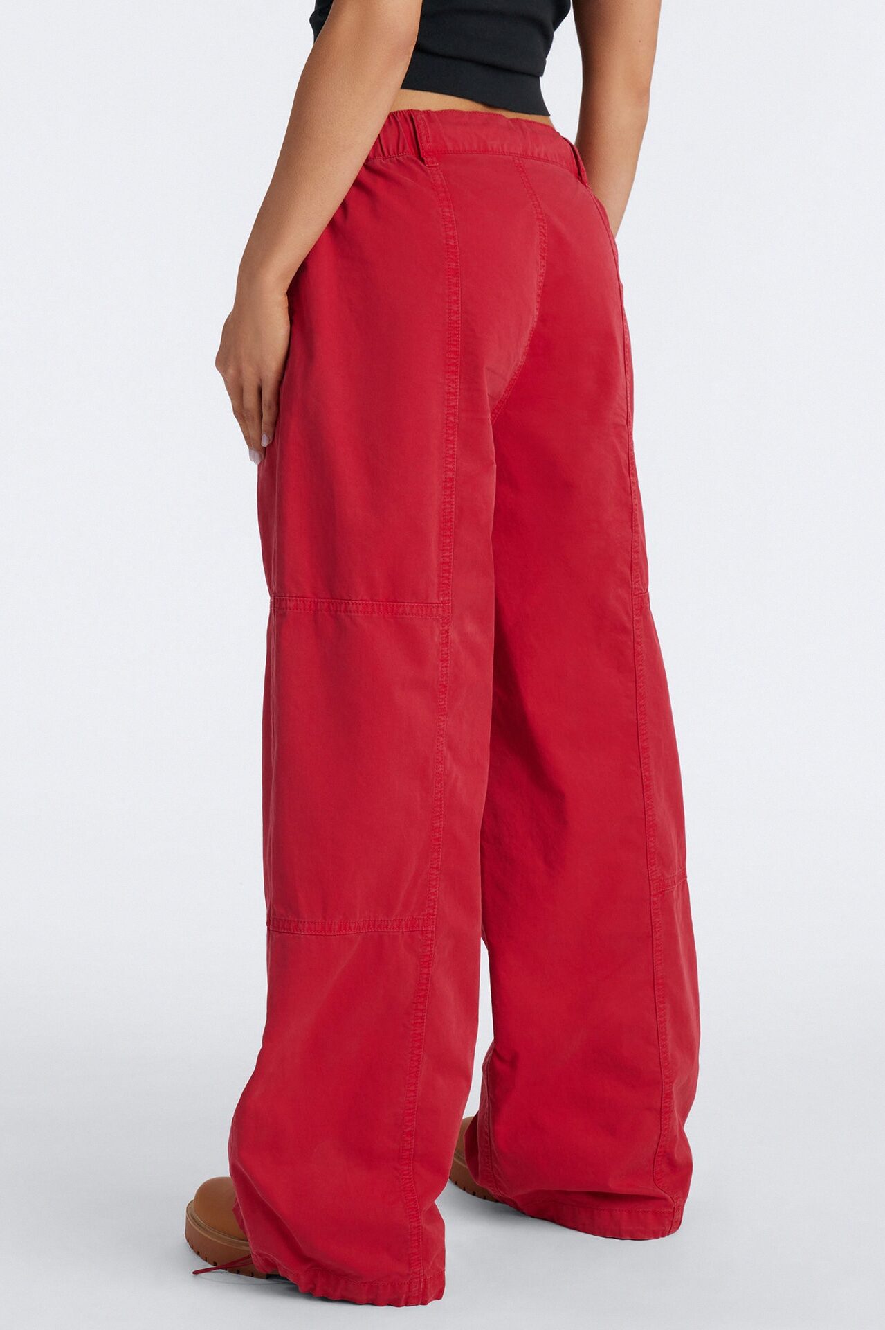 Olivia Wide Leg Jogger - Red