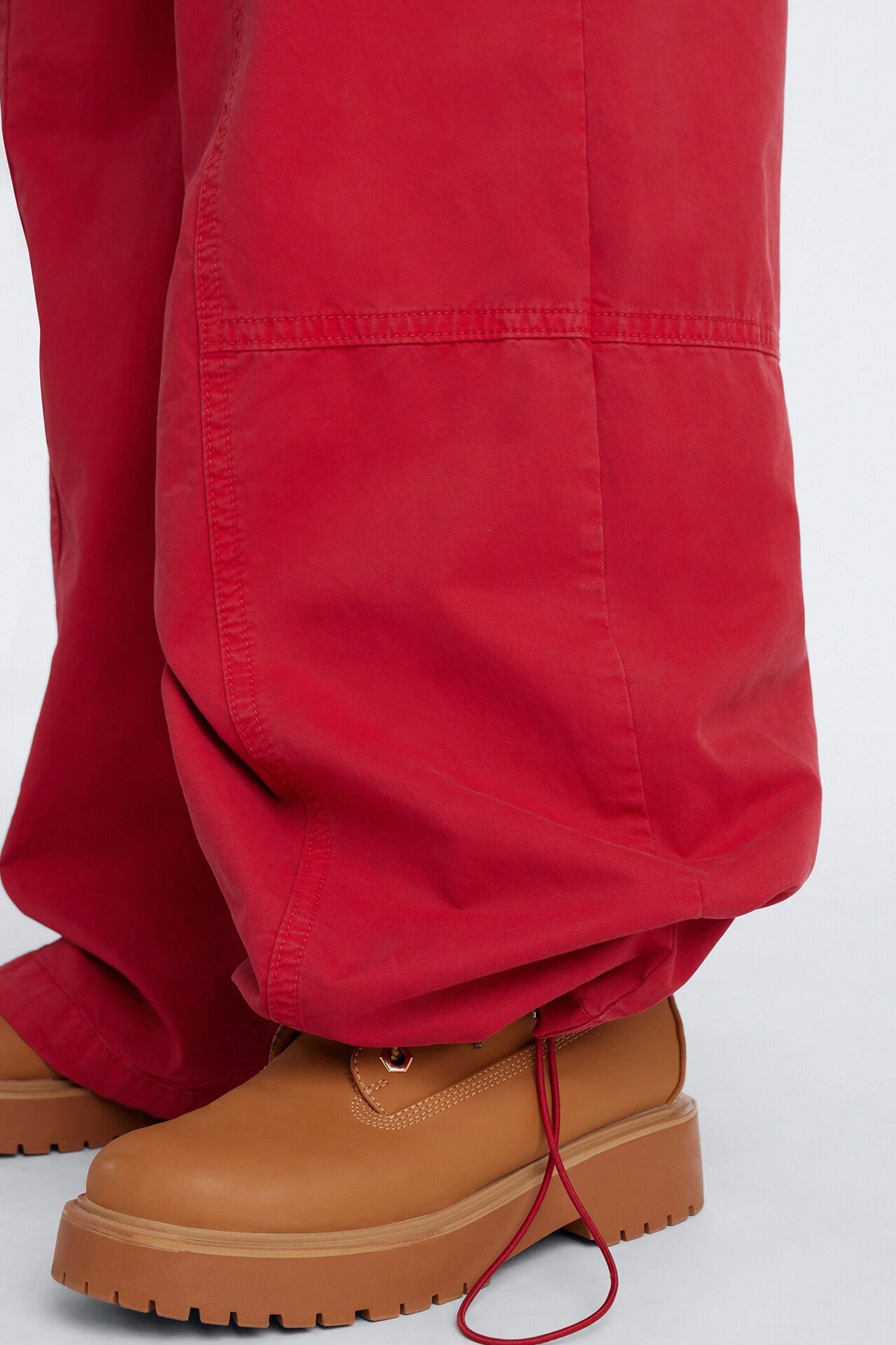 Olivia Wide Leg Jogger - Red