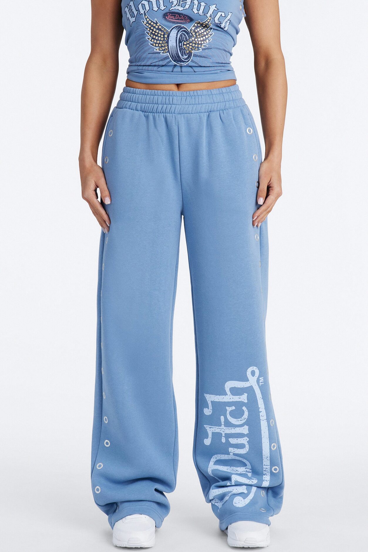 Von Dutch Rocker Grommet Pant - Light Blue