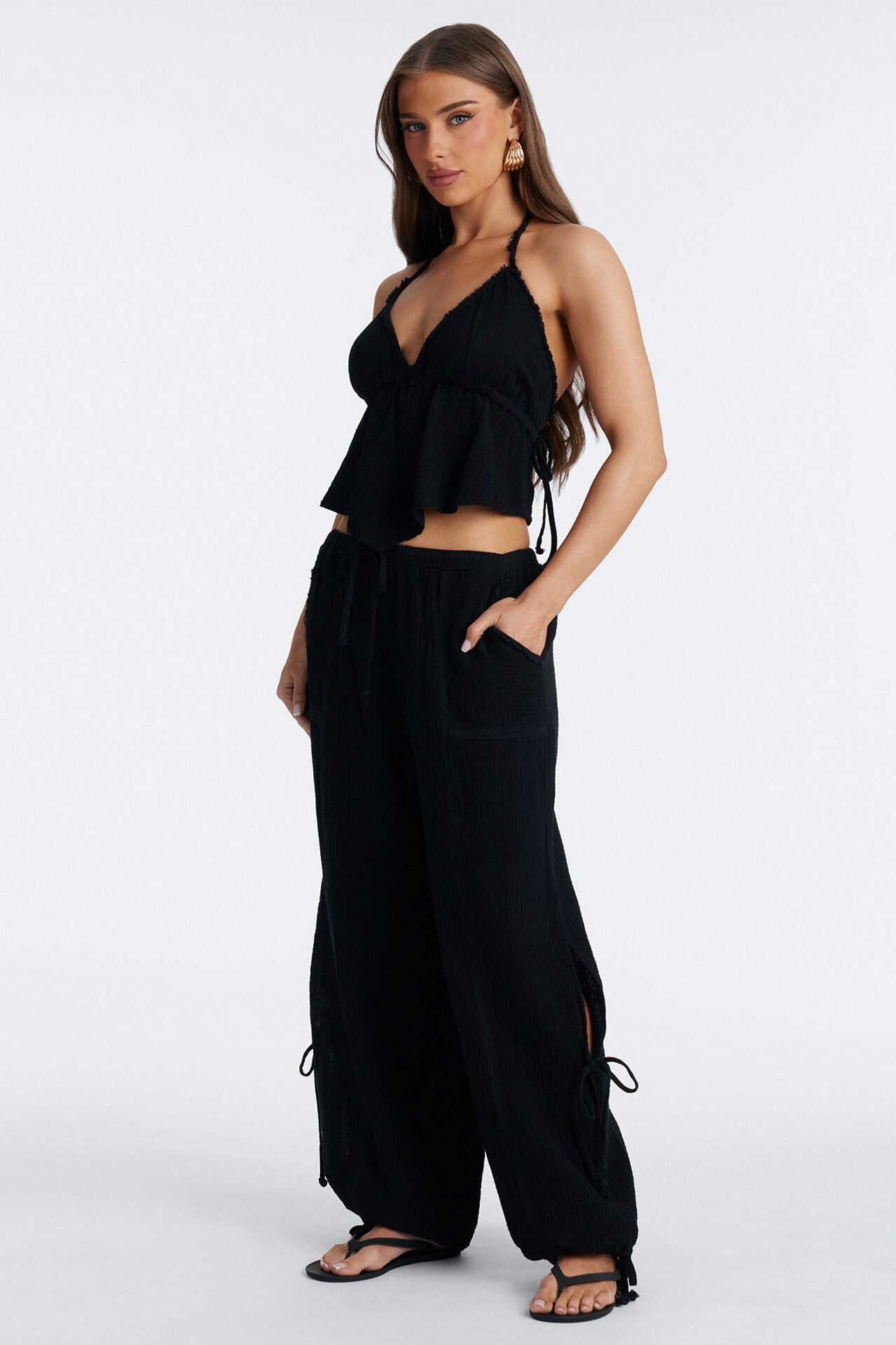 Azuki Balloon Pant Set - Black