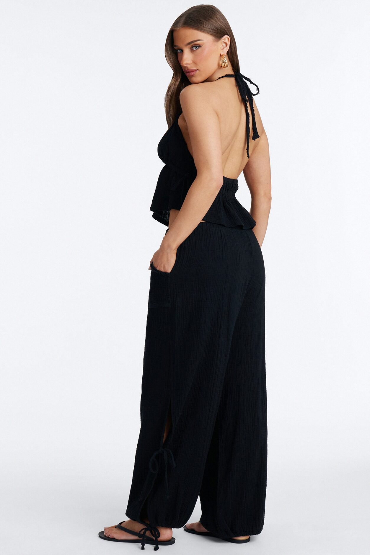 Azuki Balloon Pant Set - Black