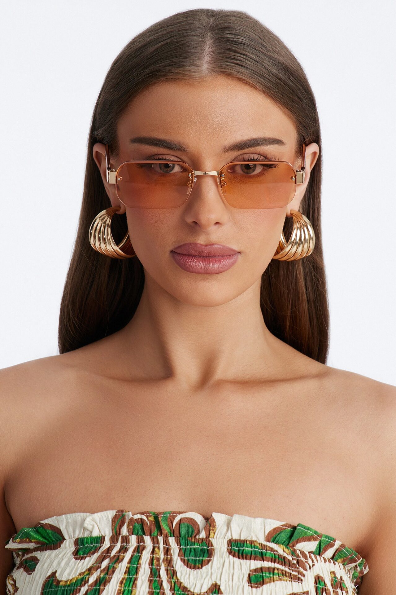 Dusk Till Dawn Square Sunglasses - Gold