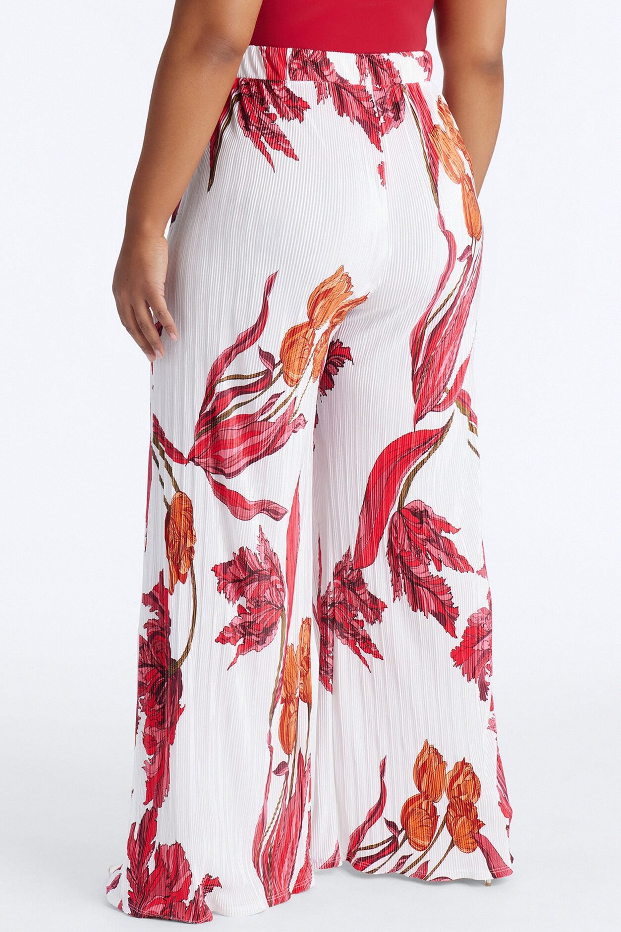 Pure Bliss Printed Plisse Pant - Ivory/combo