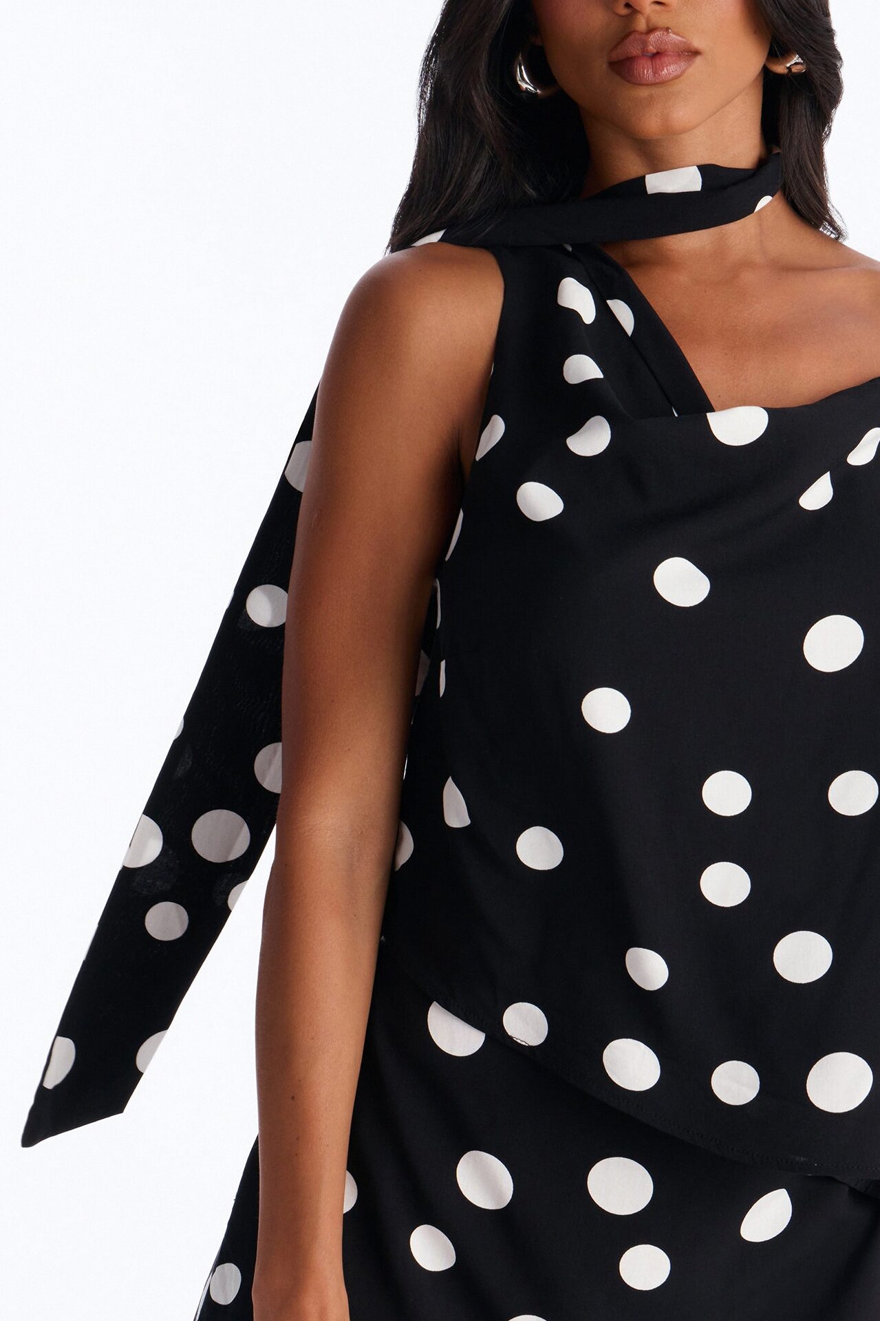Sweet Spots Polka Dot Skirt Set - Black/White