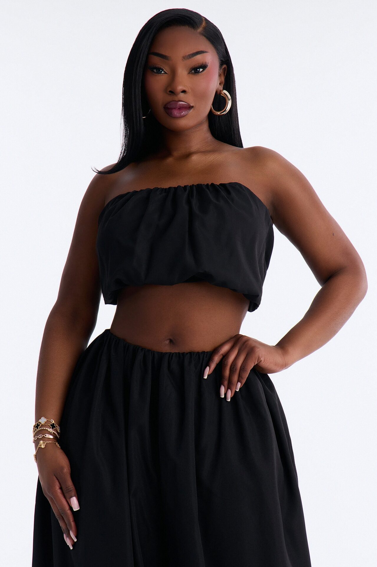 So Into You Balloon Pant Set - Black