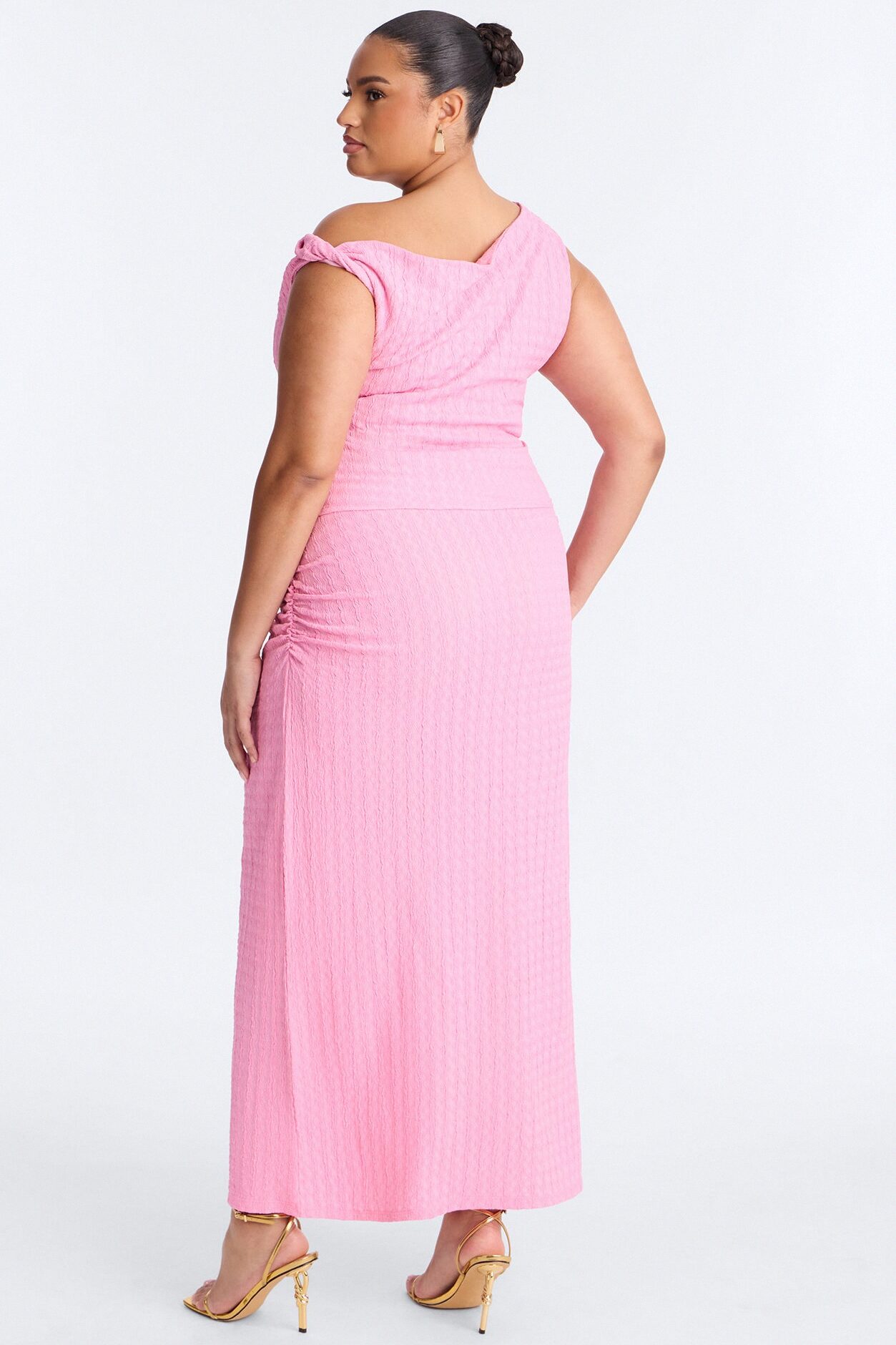 Leona Jacquard Maxi Skirt Set - Pink