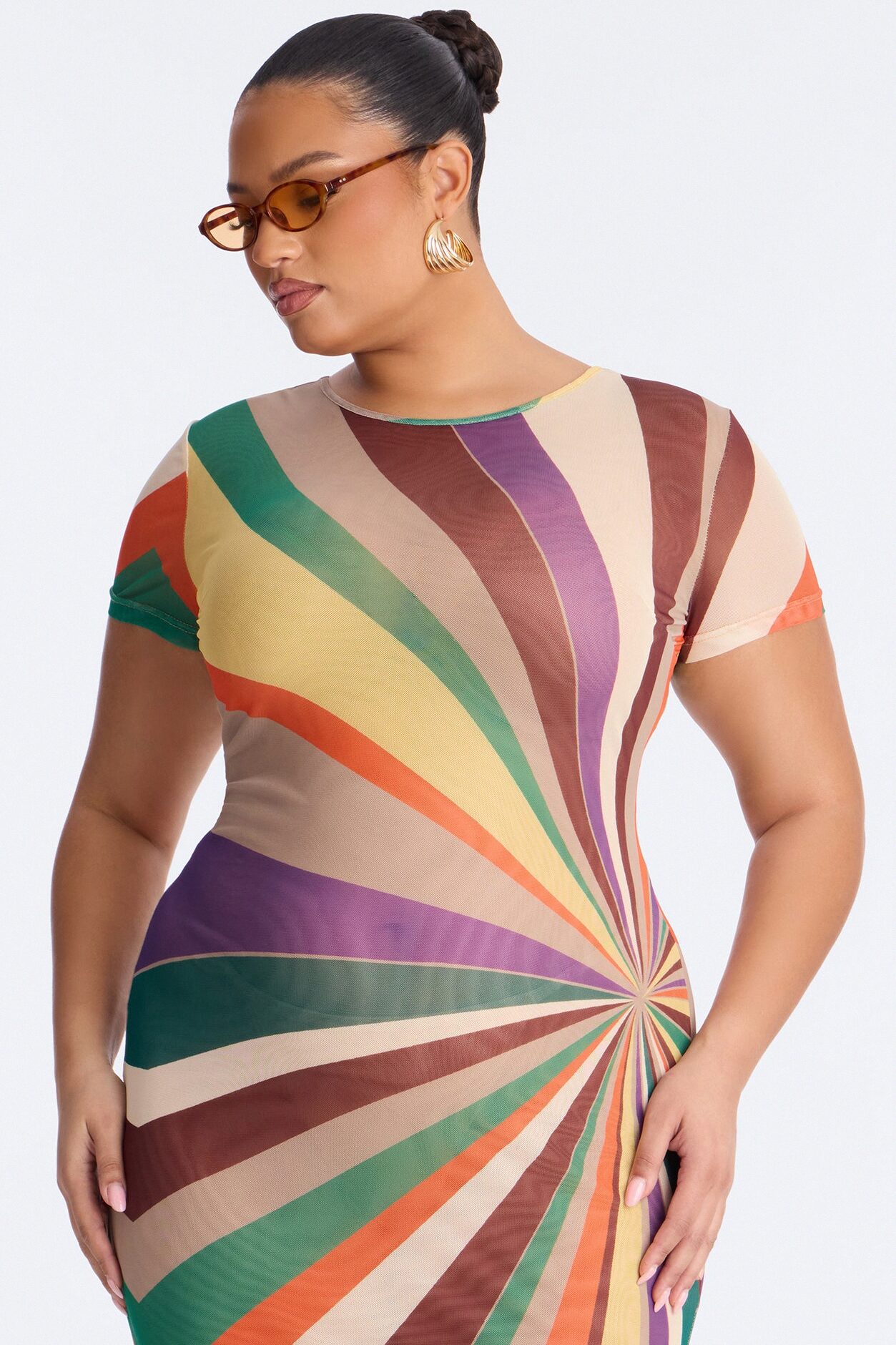 Poolside Babe Mesh Maxi Dress - MultiColor