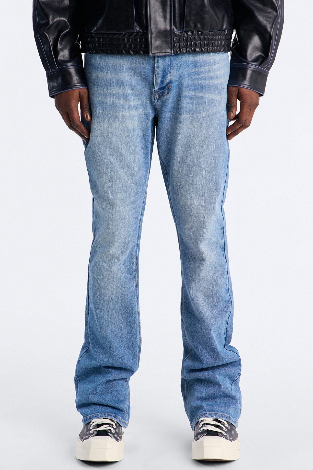 Essential Stacked Slim Flare Stretch Jean - Medium Blue Wash