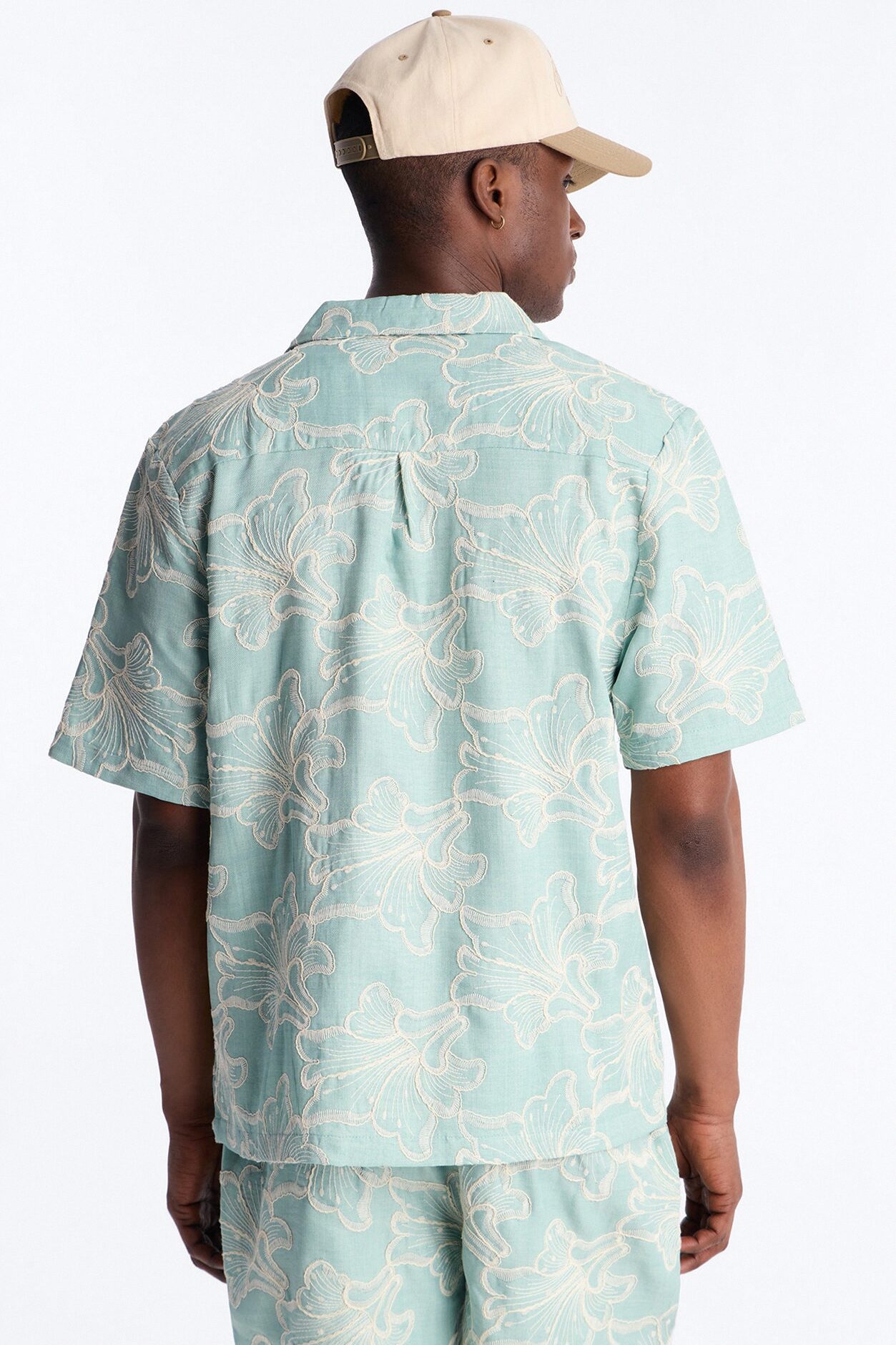 Coastal Drift Cuban Button Up Shirt - Mint