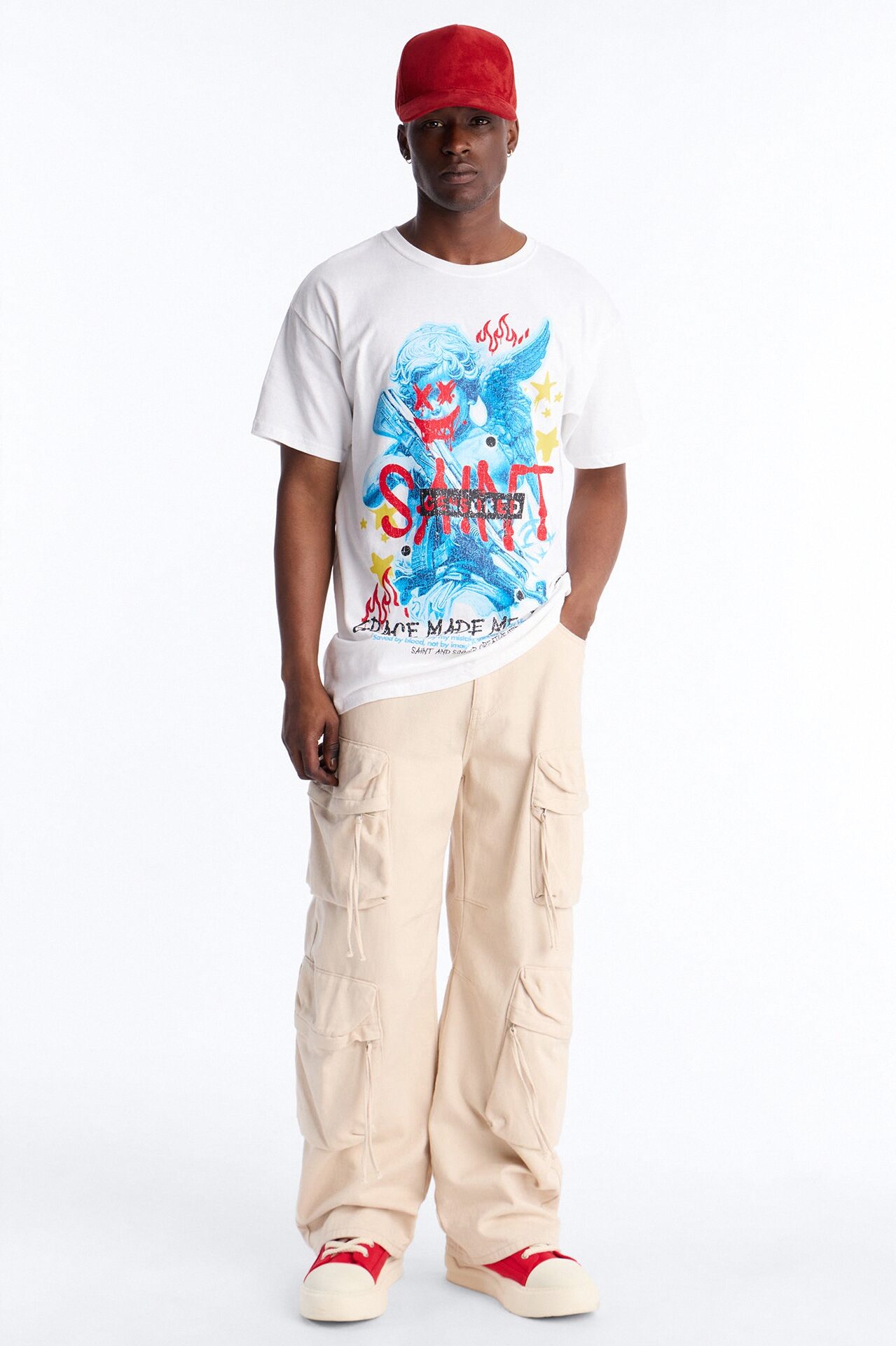Grace Made Me A Saint Short Sleeve Tee - White