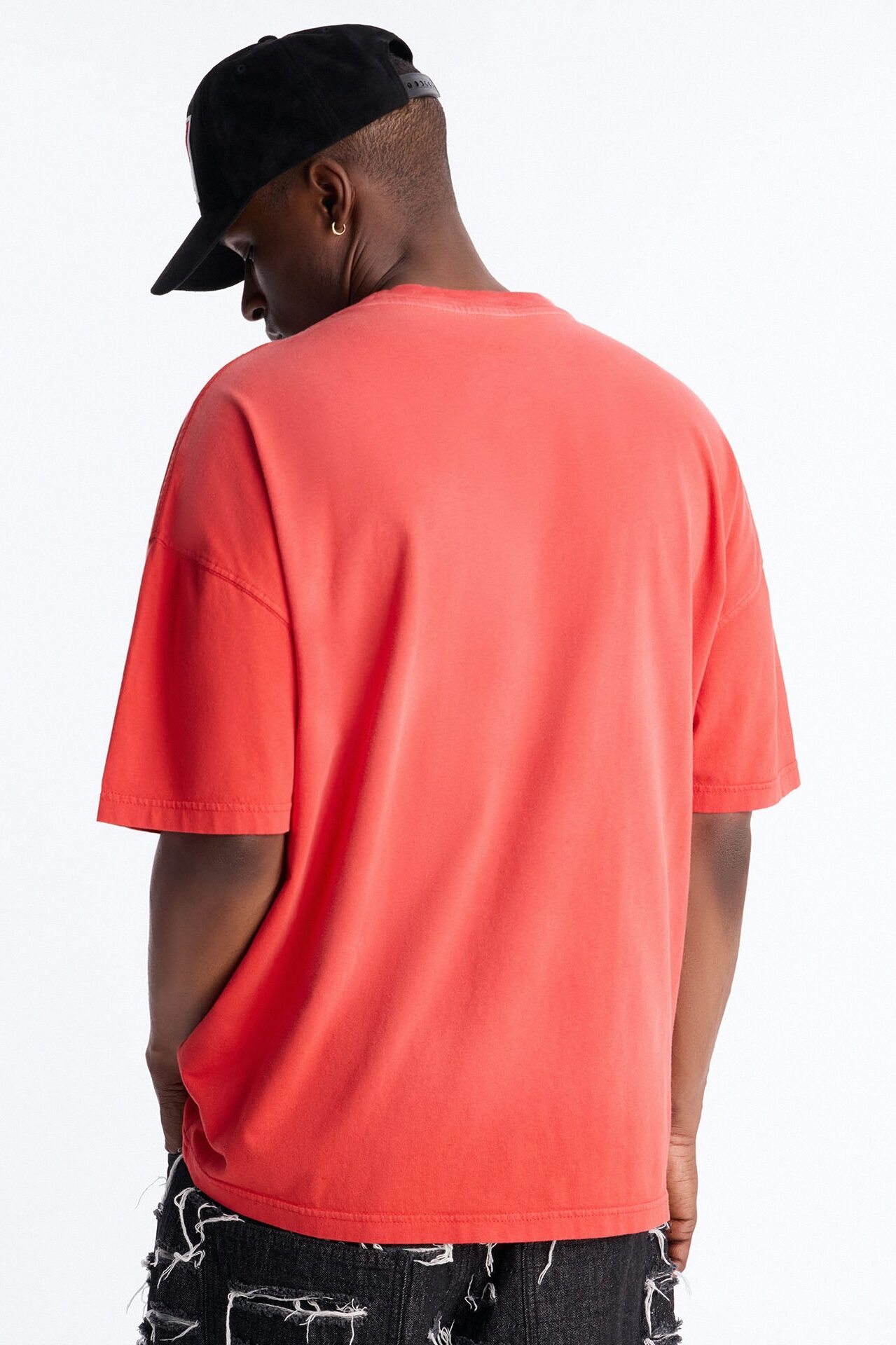 Blessed Flocked Short Sleeve Tee - Red