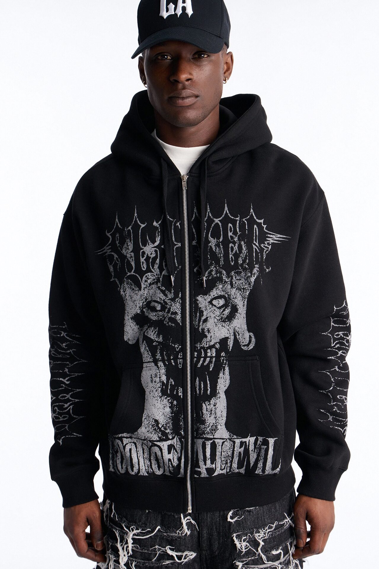 Slayer Tour 1988 Vintage Zip Hoodie - Black Wash
