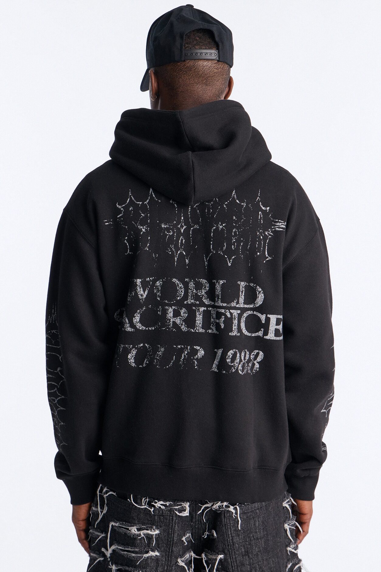 Slayer Tour 1988 Vintage Zip Hoodie - Black Wash