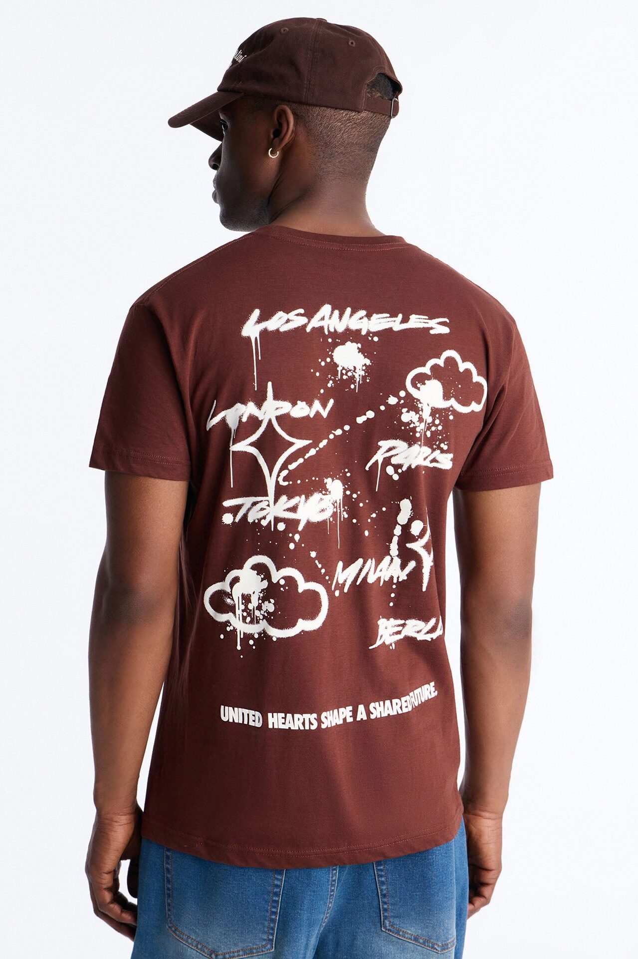 United Hearts Worldwide Short Sleeve Tee - Brown