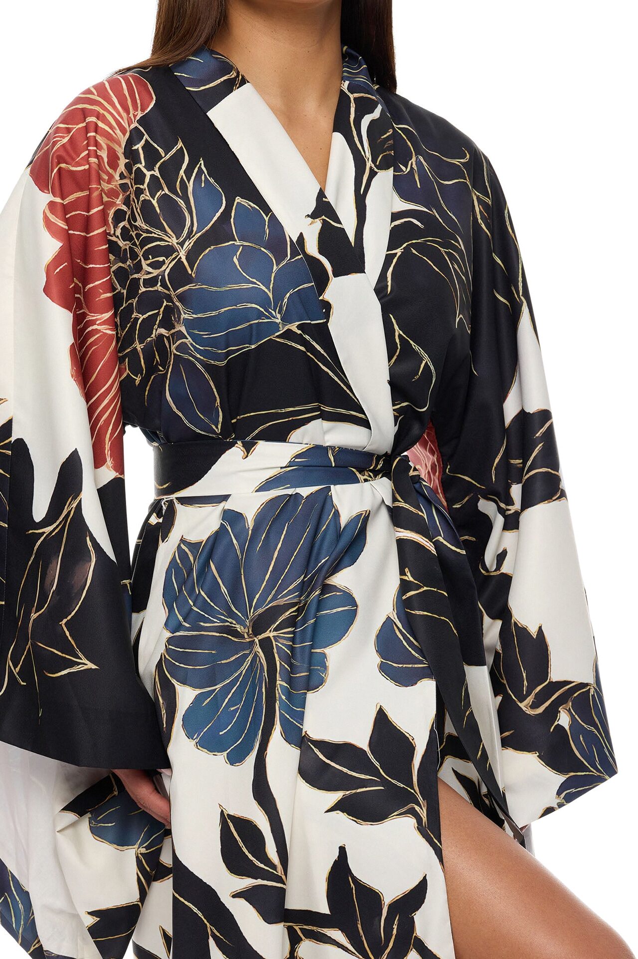 Giselle Bell Sleeve Kimono - Ivory/combo