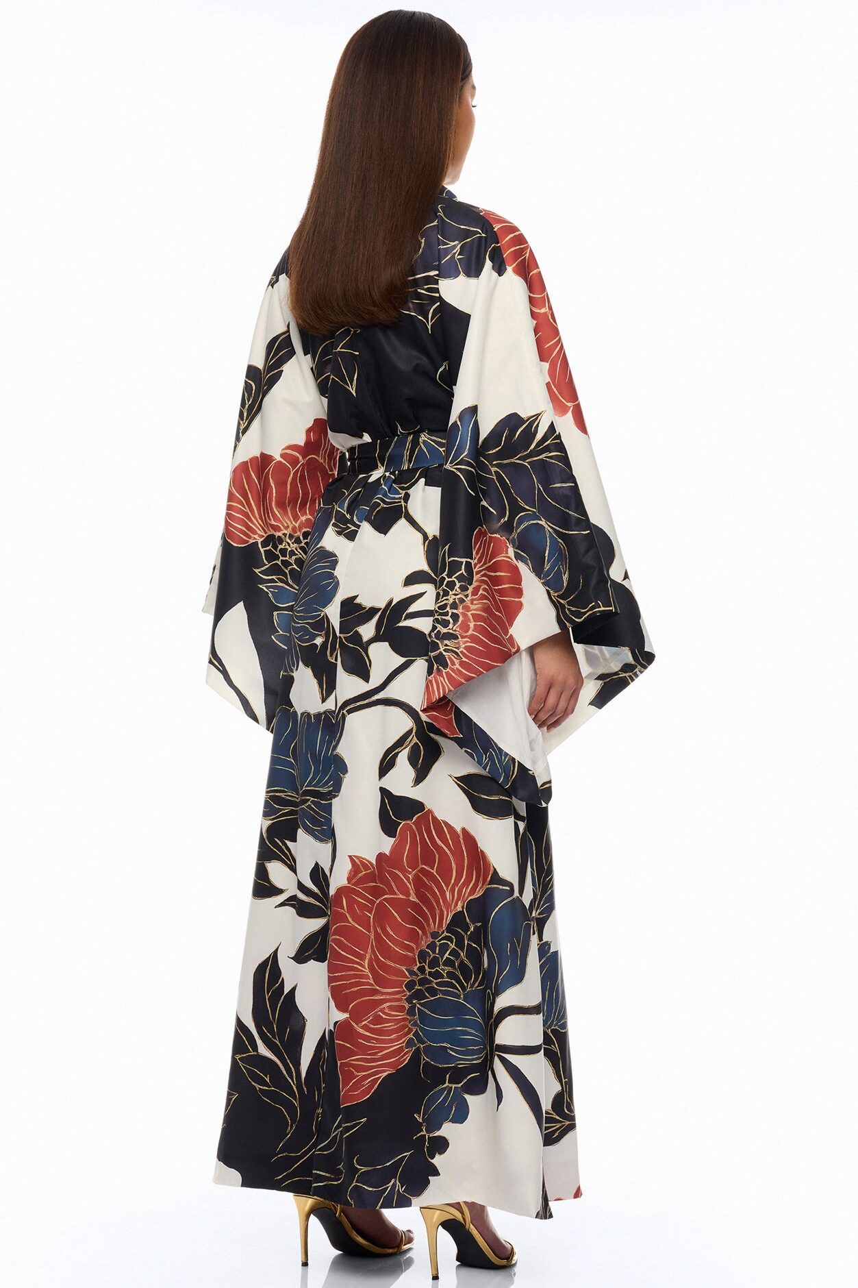 Giselle Bell Sleeve Kimono - Ivory/combo