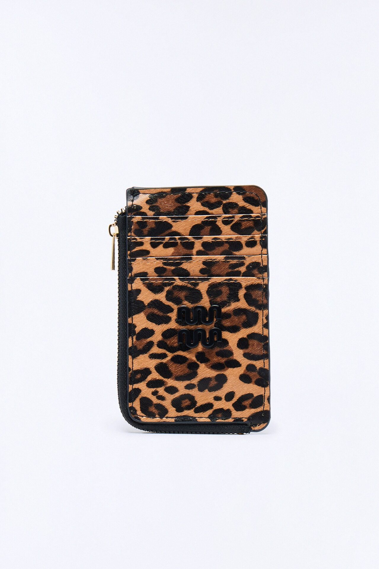 Wild Card Faux Leather Cardholder - Leopard