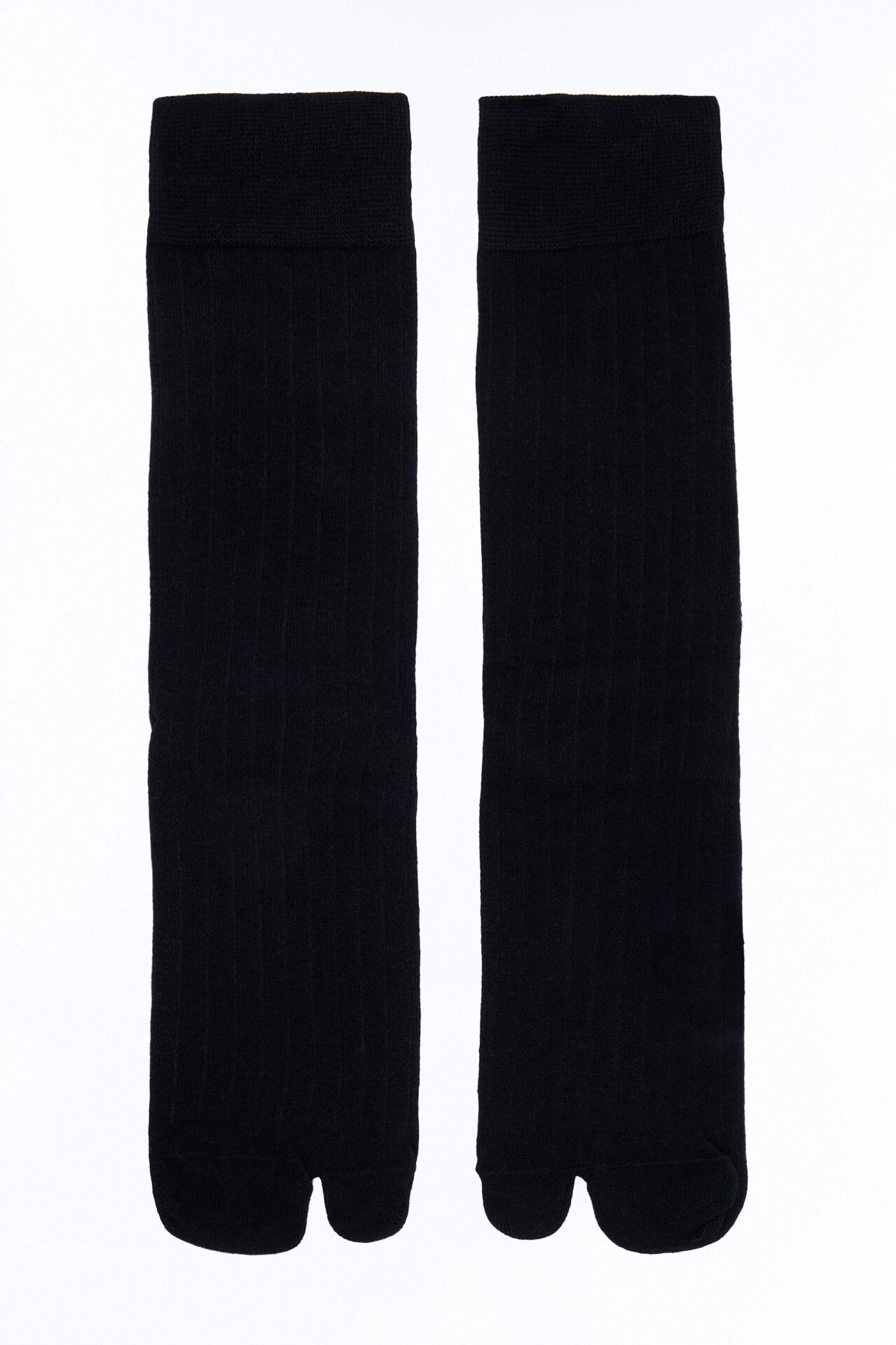 Split Toe Tabi Crew Socks - Black