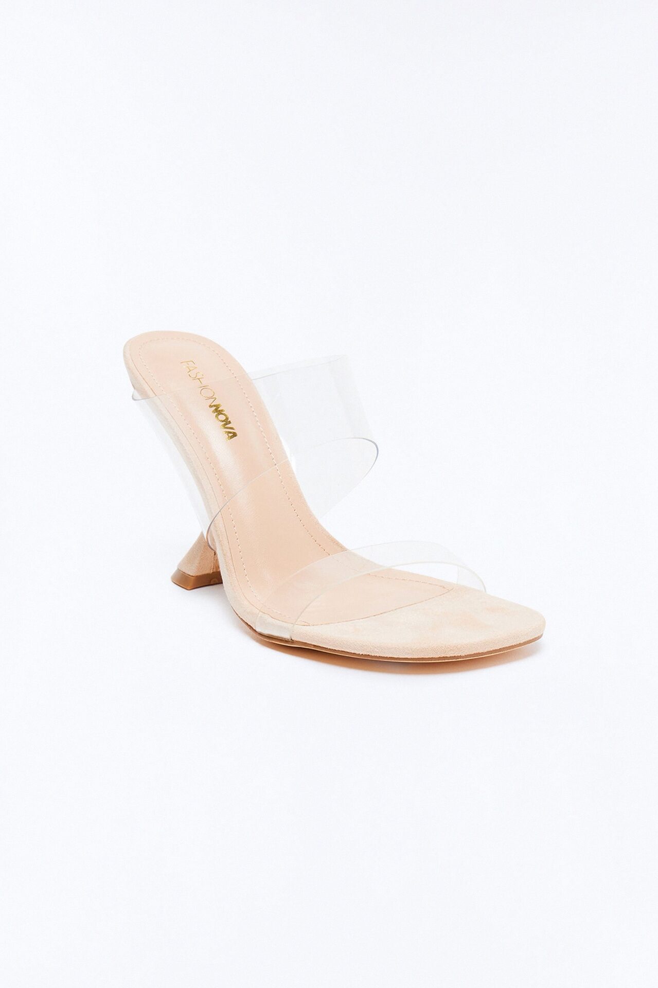 Nitsa Clear Strap Heels - Nude