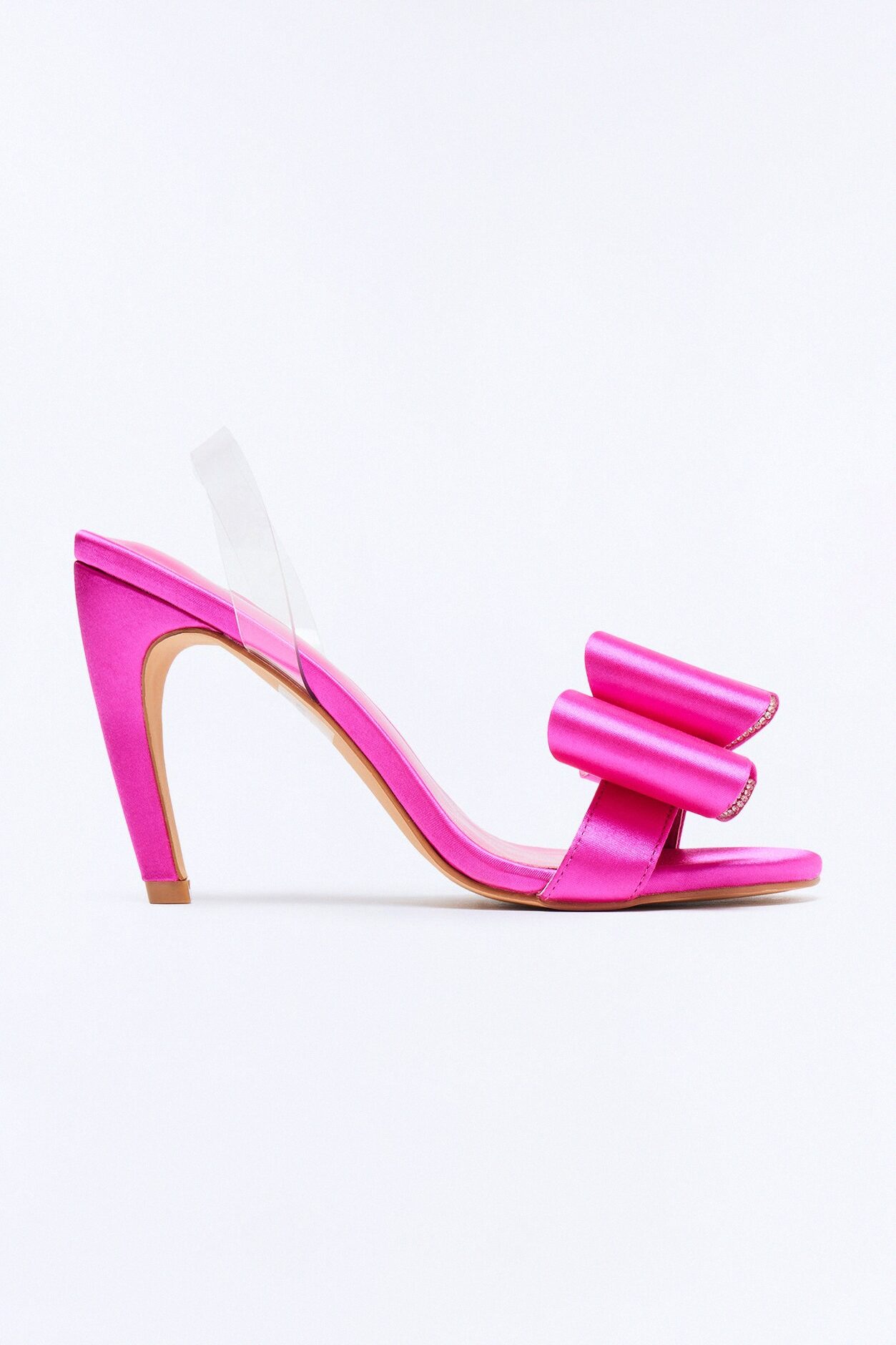 Jilanna Satin Bow Heels - Pink