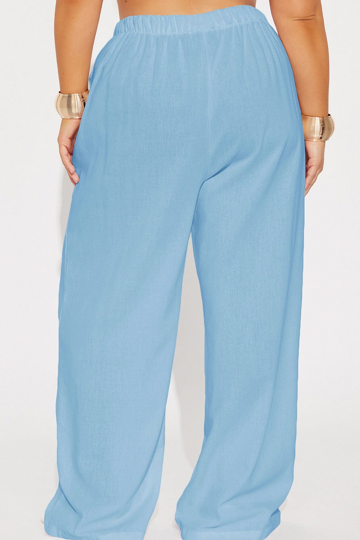 Beach Walks Linen Pant - Light Blue