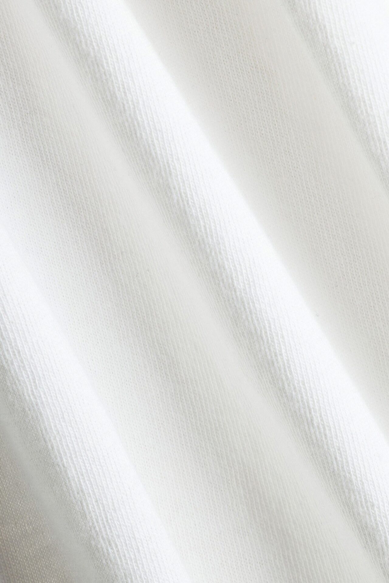 Cotton Jersey Oversized Long Sleeve Top - Bright White