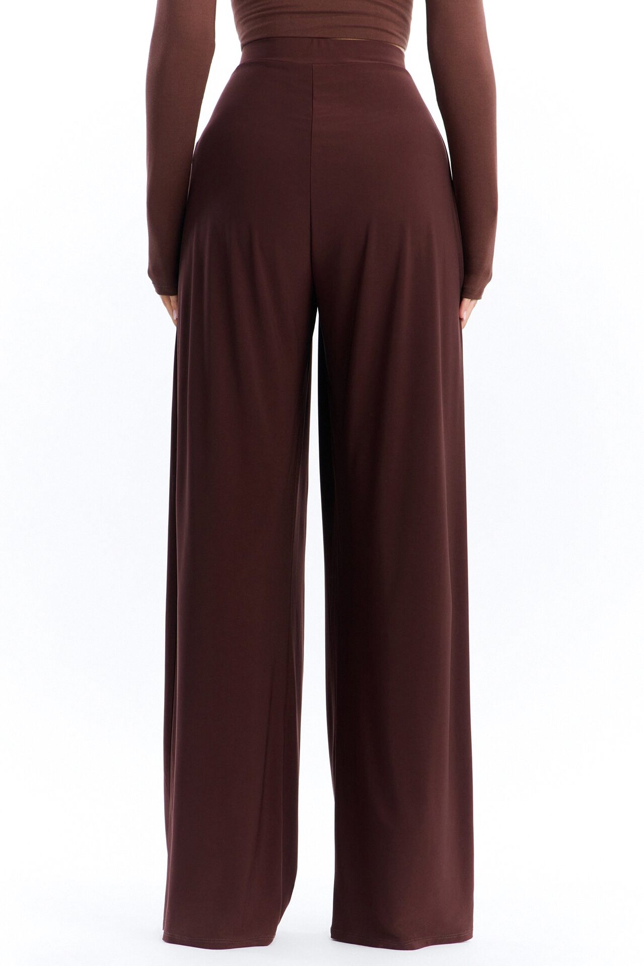 Dottie Slinky Relaxed Wide Leg Pant 32″ - Brown