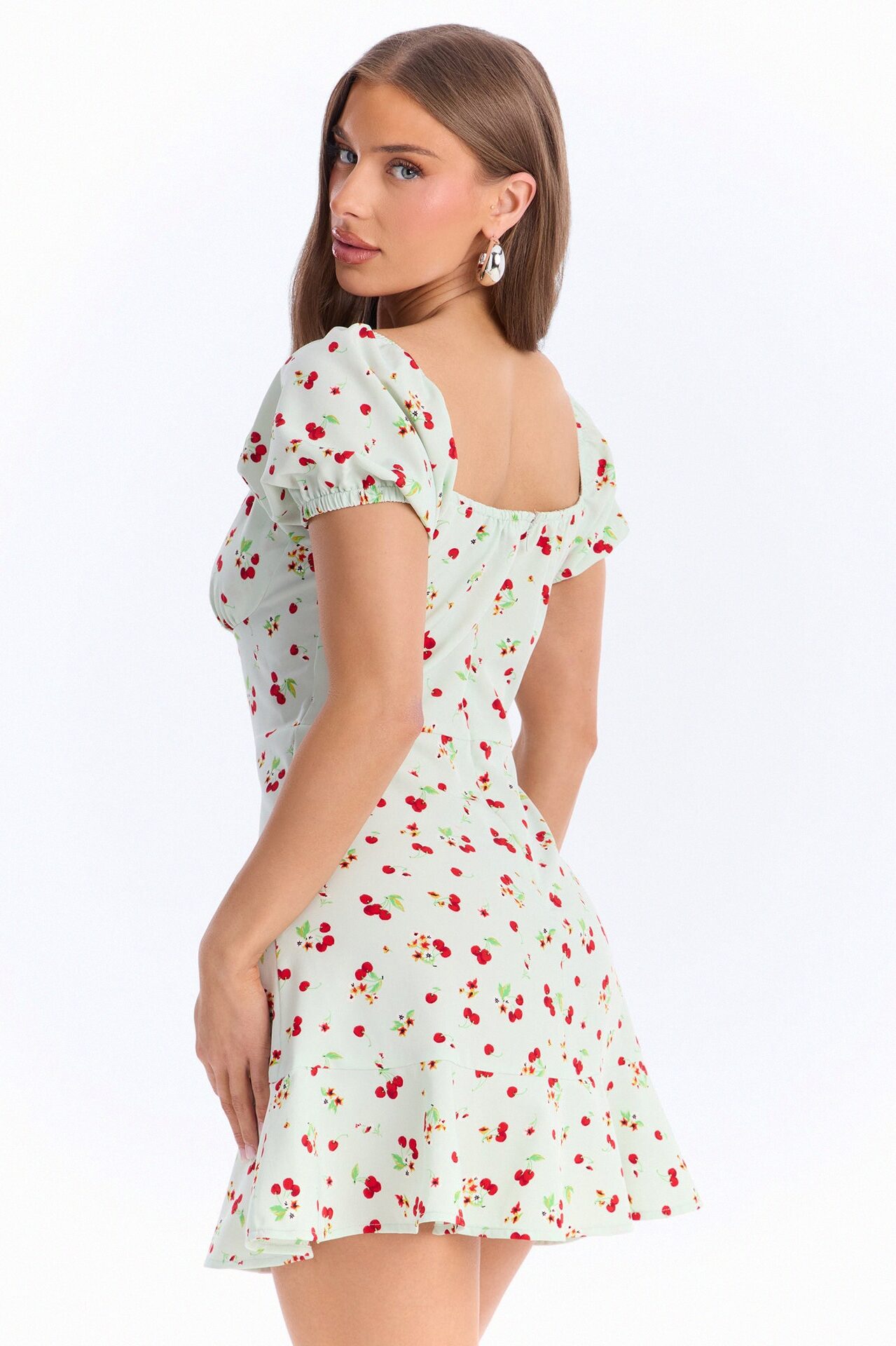 Kessie Floral Mini Dress - Mint/Multi