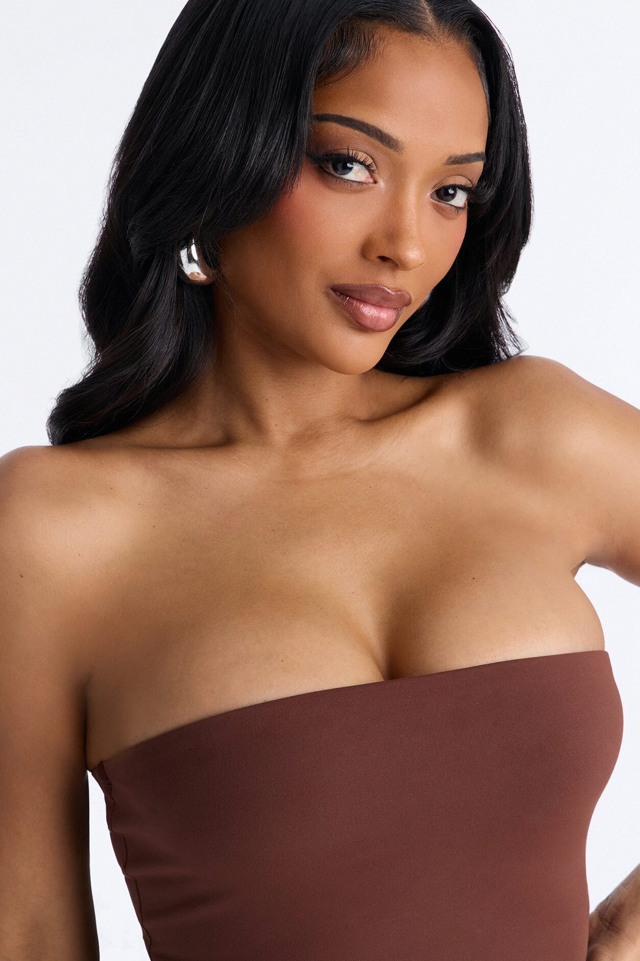 Veronica Double Lined Tube Top - Brown