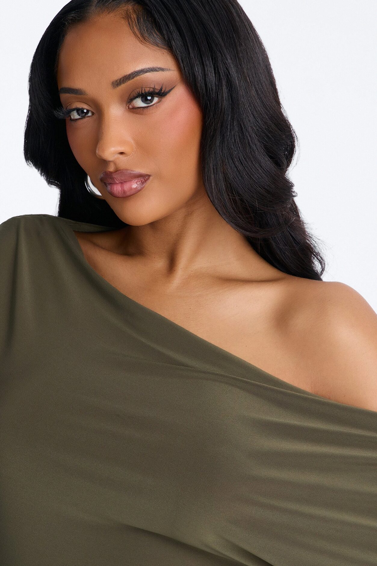 Bare And Bold Micro Short Romper - Olive
